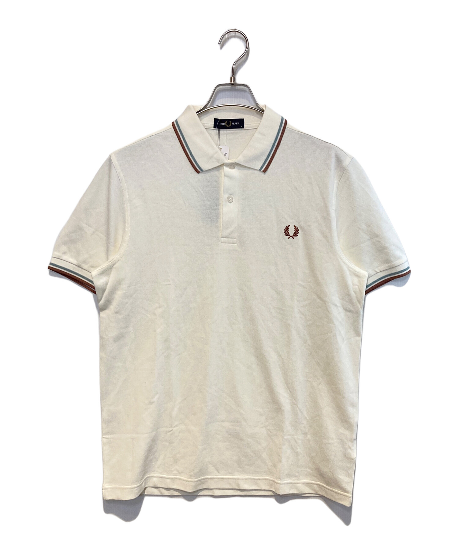 新品未使用タグ付き　Fred Perry ホワイト ポロシャツ Mサイズ 中古・古着通販】FRED PERRY (フレッドペリー) ポロシャツ ホワイト