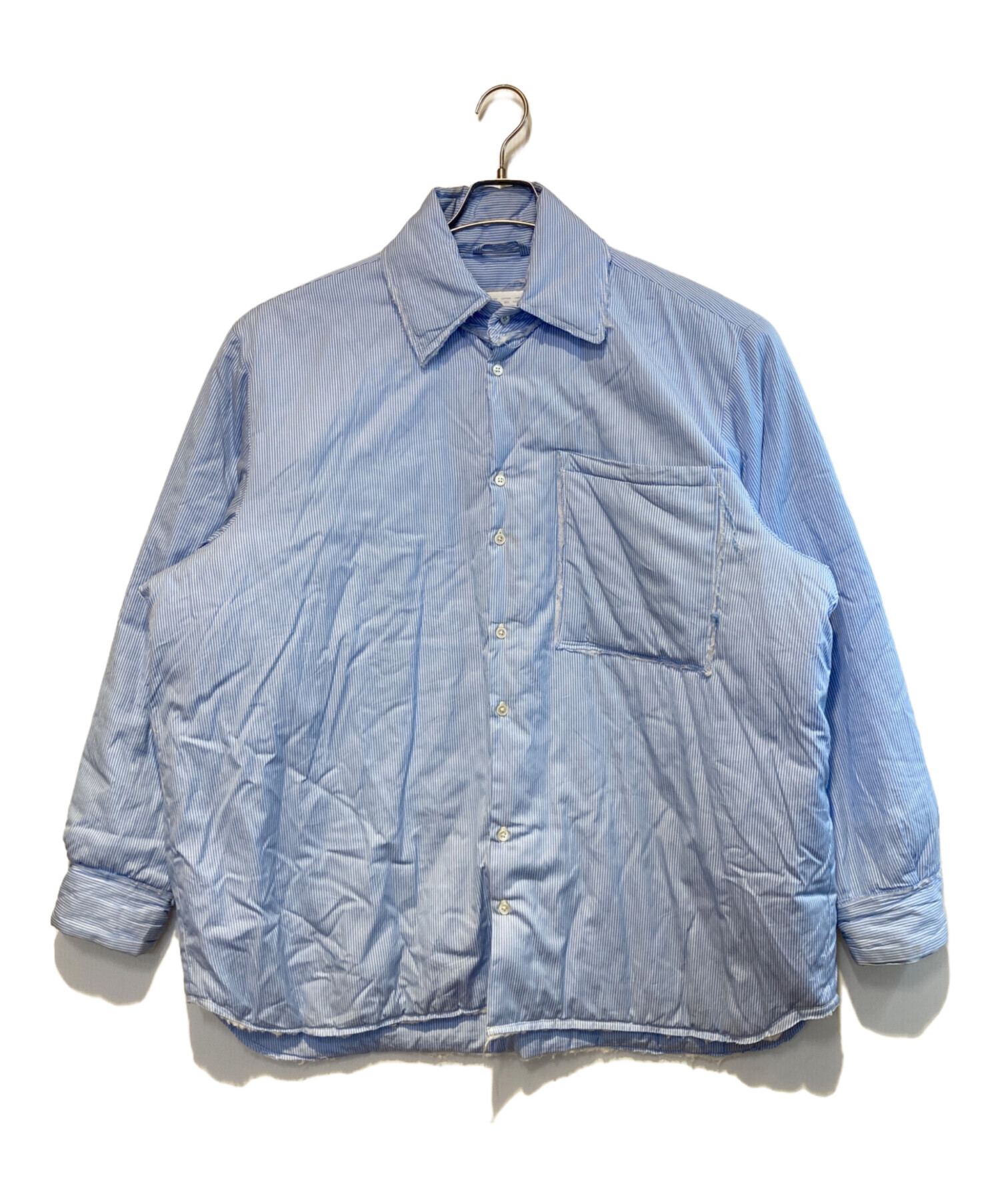 CAMIEL FORTGENS カジュアルシャツ M 水色 【古着】【中古】 中古・古着通販】CAMIEL FORTGENS (カミエルフォートヘンス) PADDED