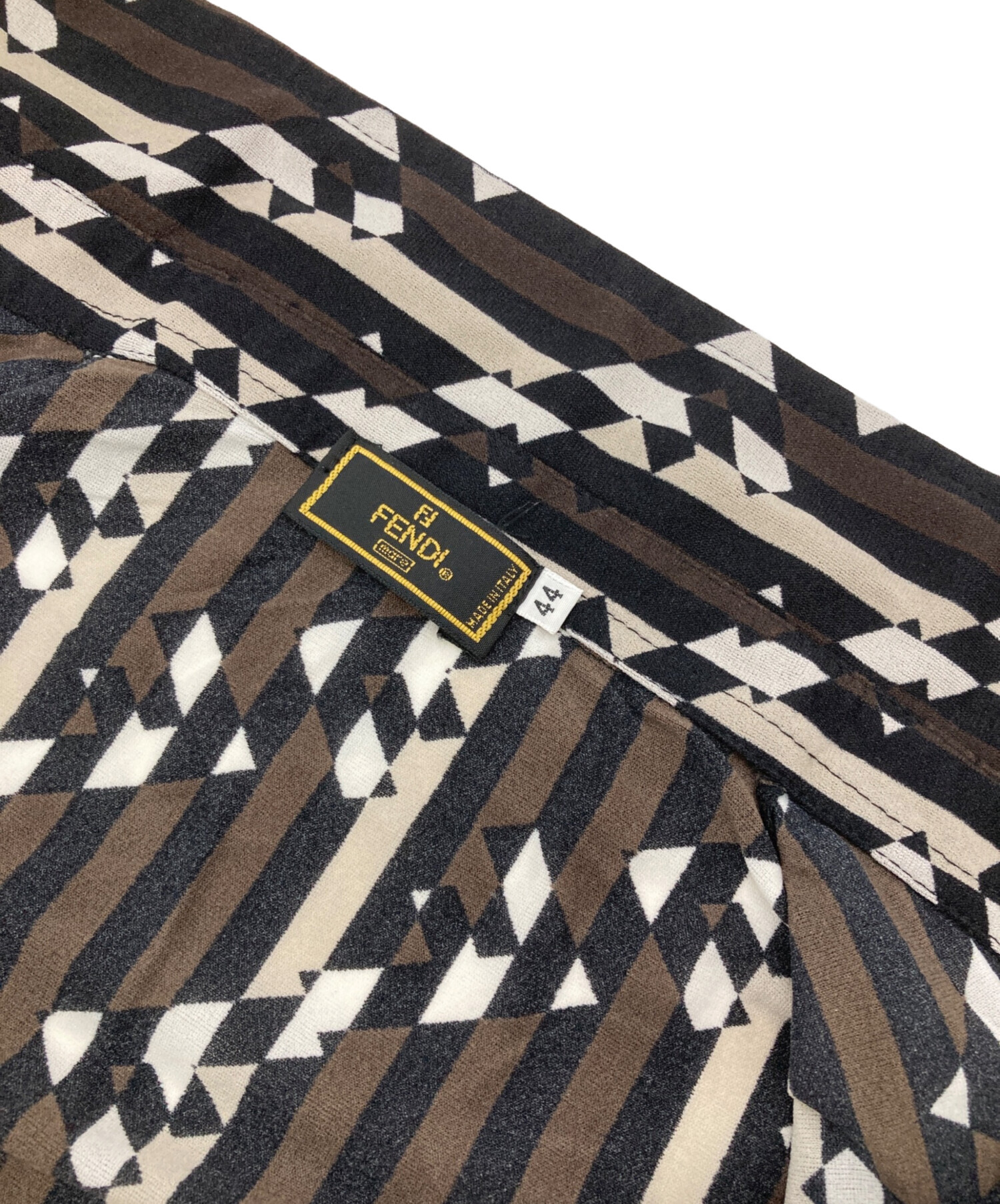 中古・古着通販】FENDI (フェンディ) ズッカ柄ポロシャツ ブラウン