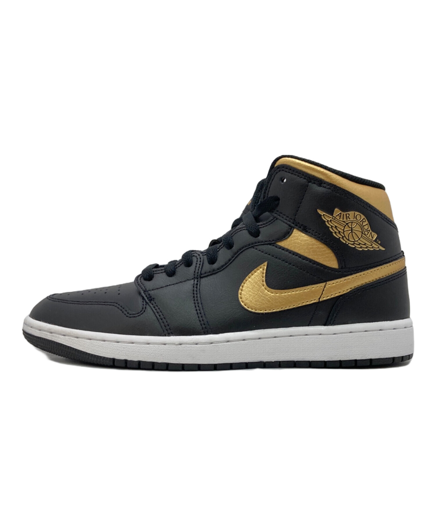 中古・古着通販】NIKE (ナイキ) AIR JORDAN 1 MID ゴールド×ブラック 