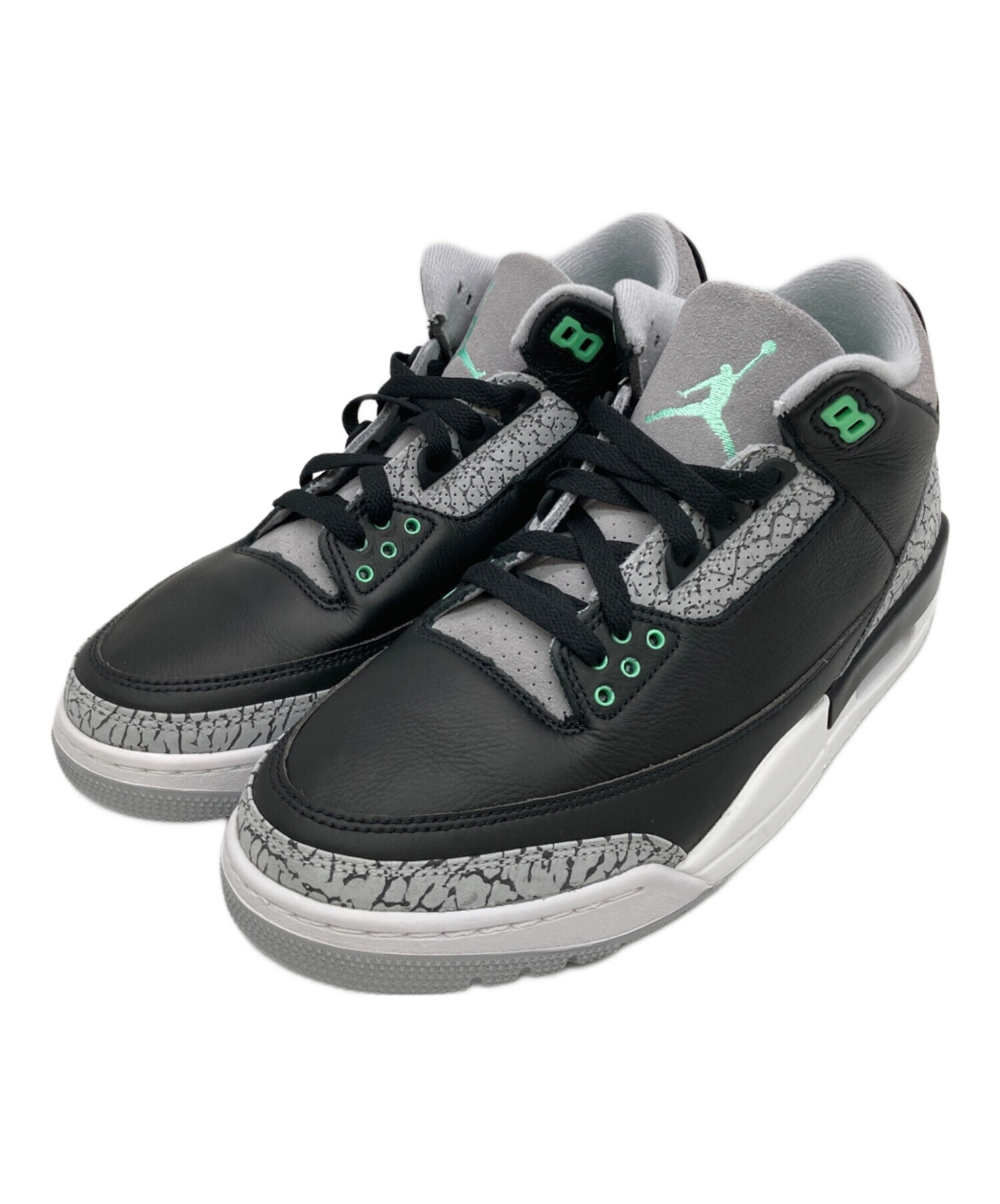 中古・古着通販】NIKE (ナイキ) AIR JORDAN 3 RETRO ブラック×グリーン 