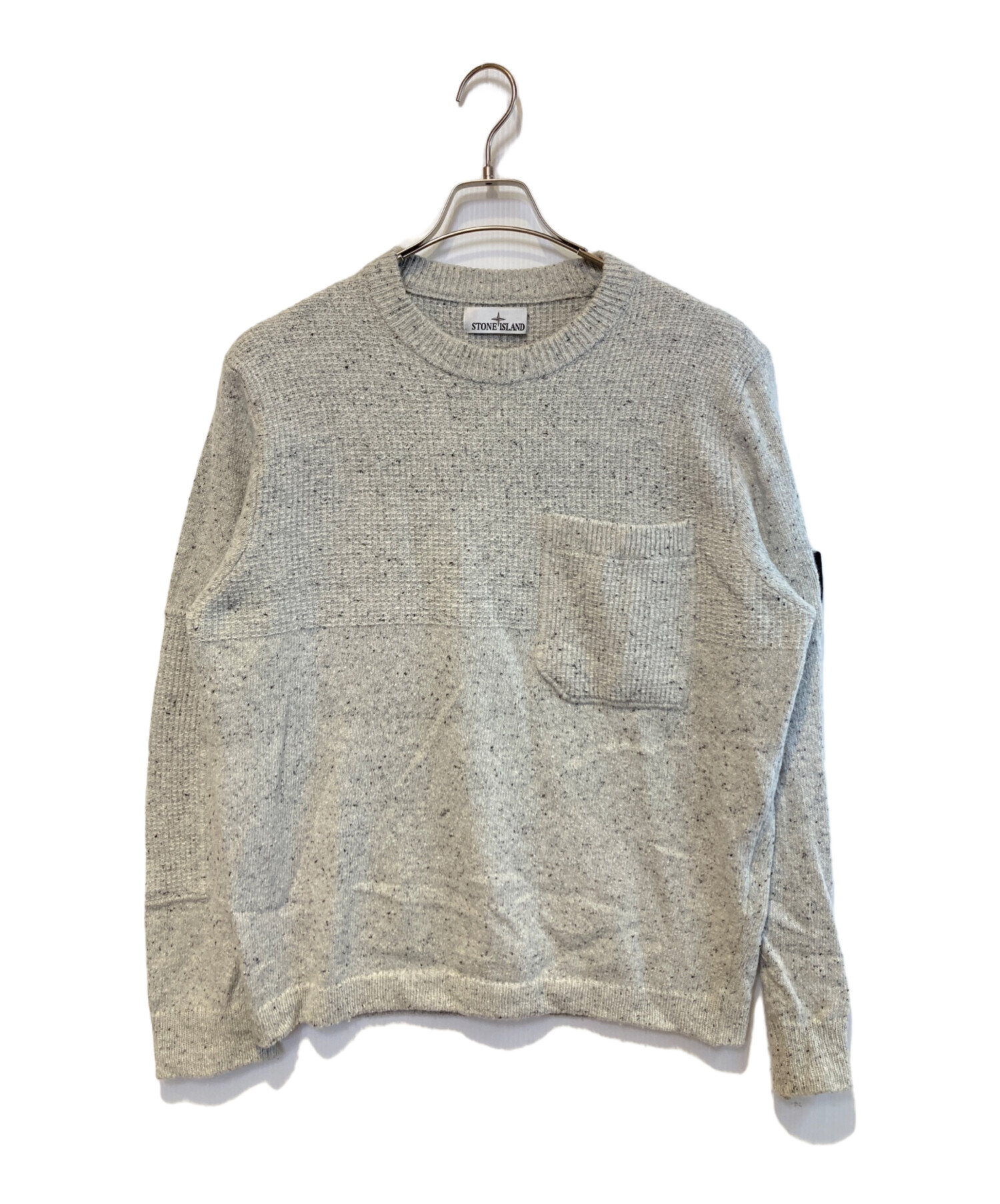ストーンアイランド　ニット　3XL STONE ISLAND (ストーンアイランド) フロントロゴ クルーネック