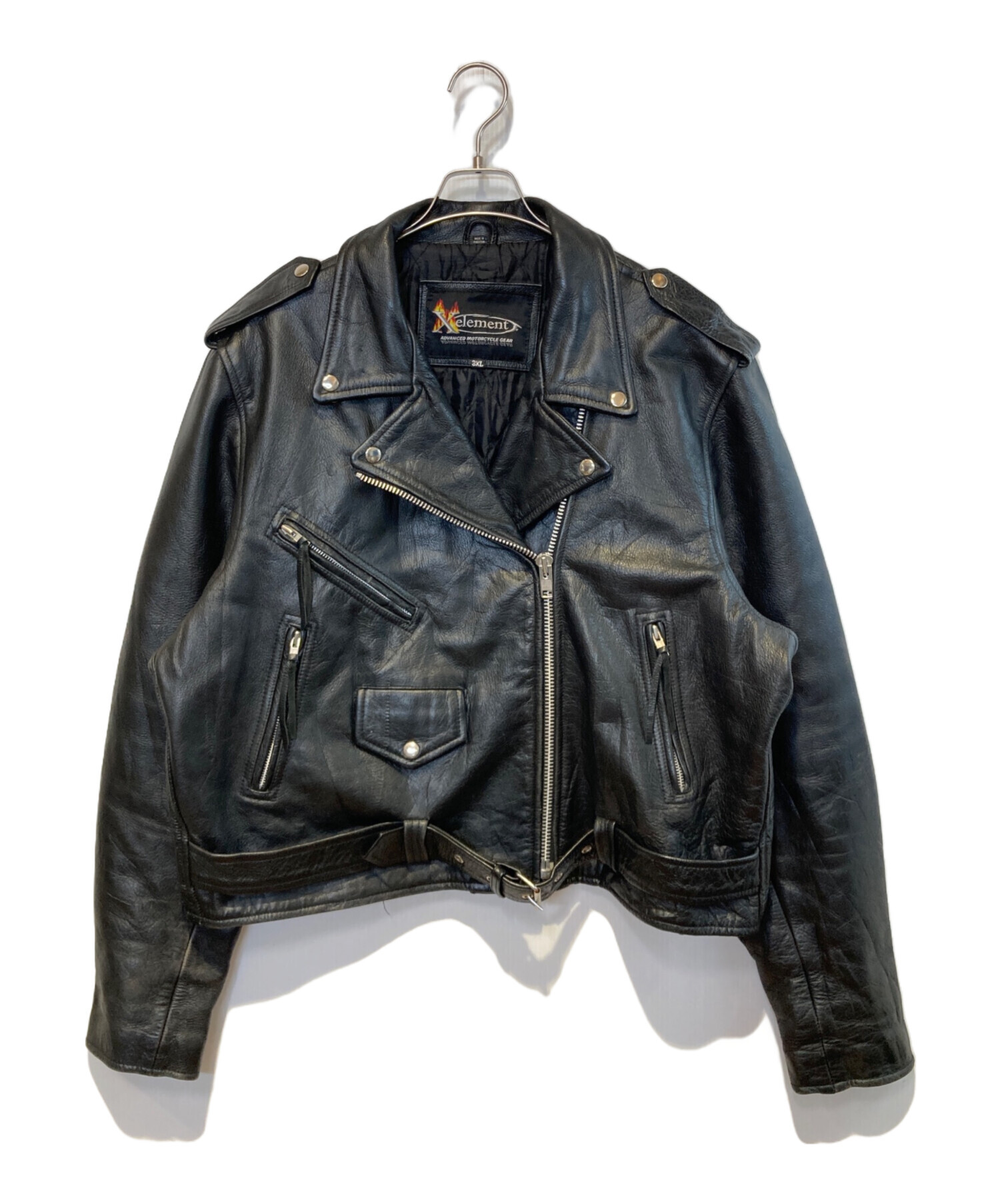 古着　スカル　xelement ダブル　ライダースジャケット　xxl 古着 スカル xelement ダブル ライダースジャケット xxl ファッション