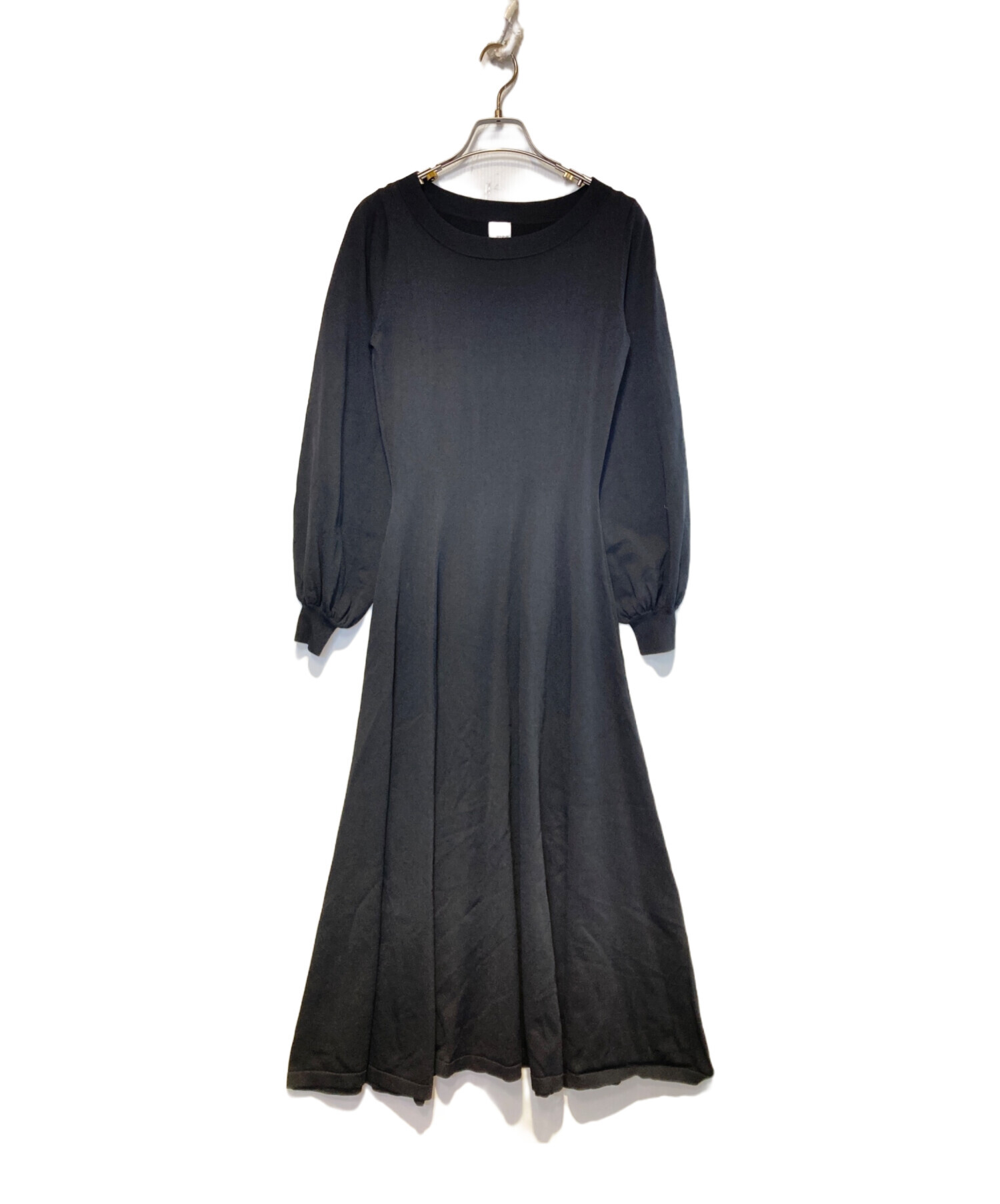 JENNE ボリュームスリーブフレアニットワンピース セール】ボリュームスリーブフレアニットワンピース（ワンピース