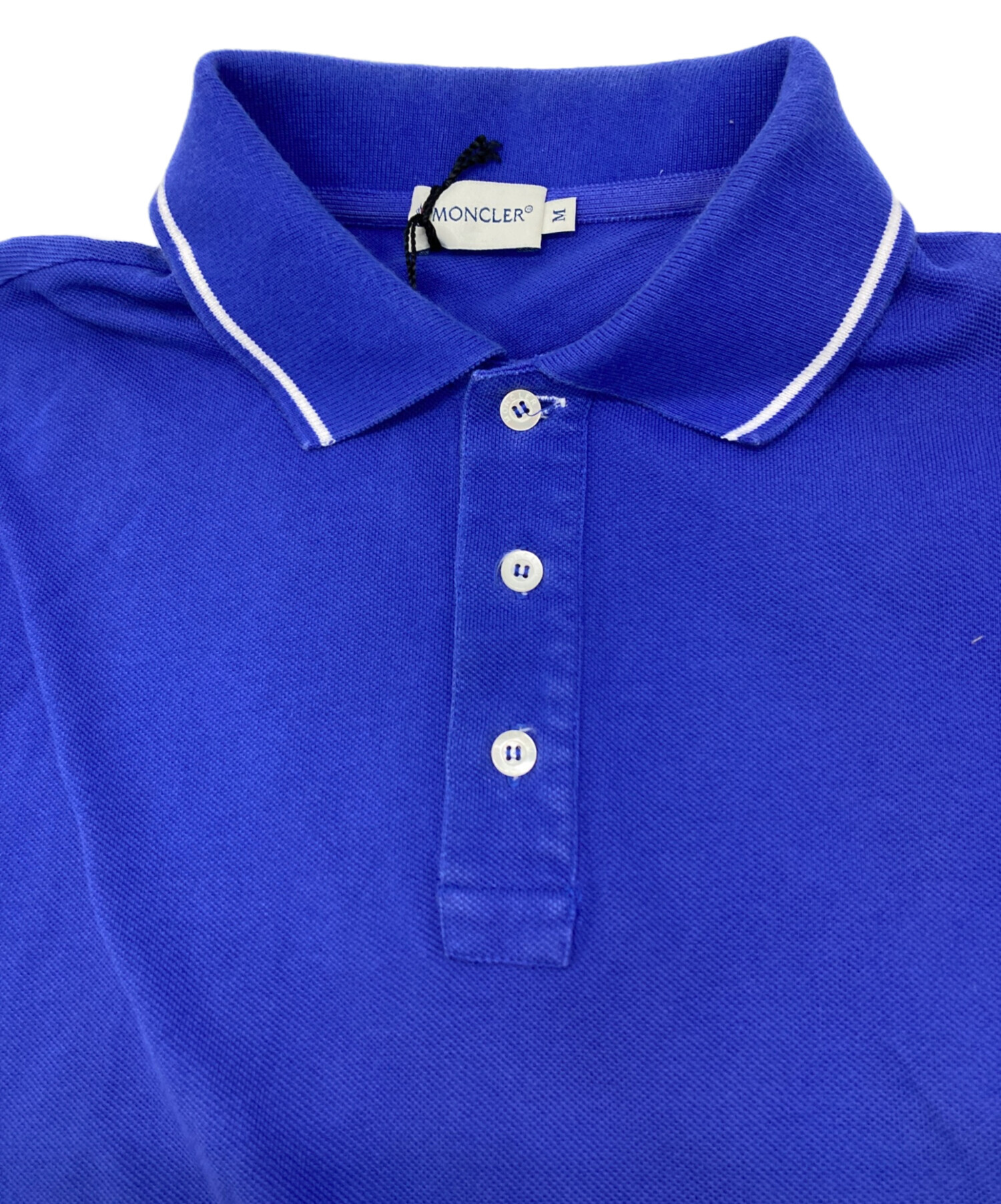 中古・古着通販】MONCLER (モンクレール) ポロシャツ ブルー サイズ:M