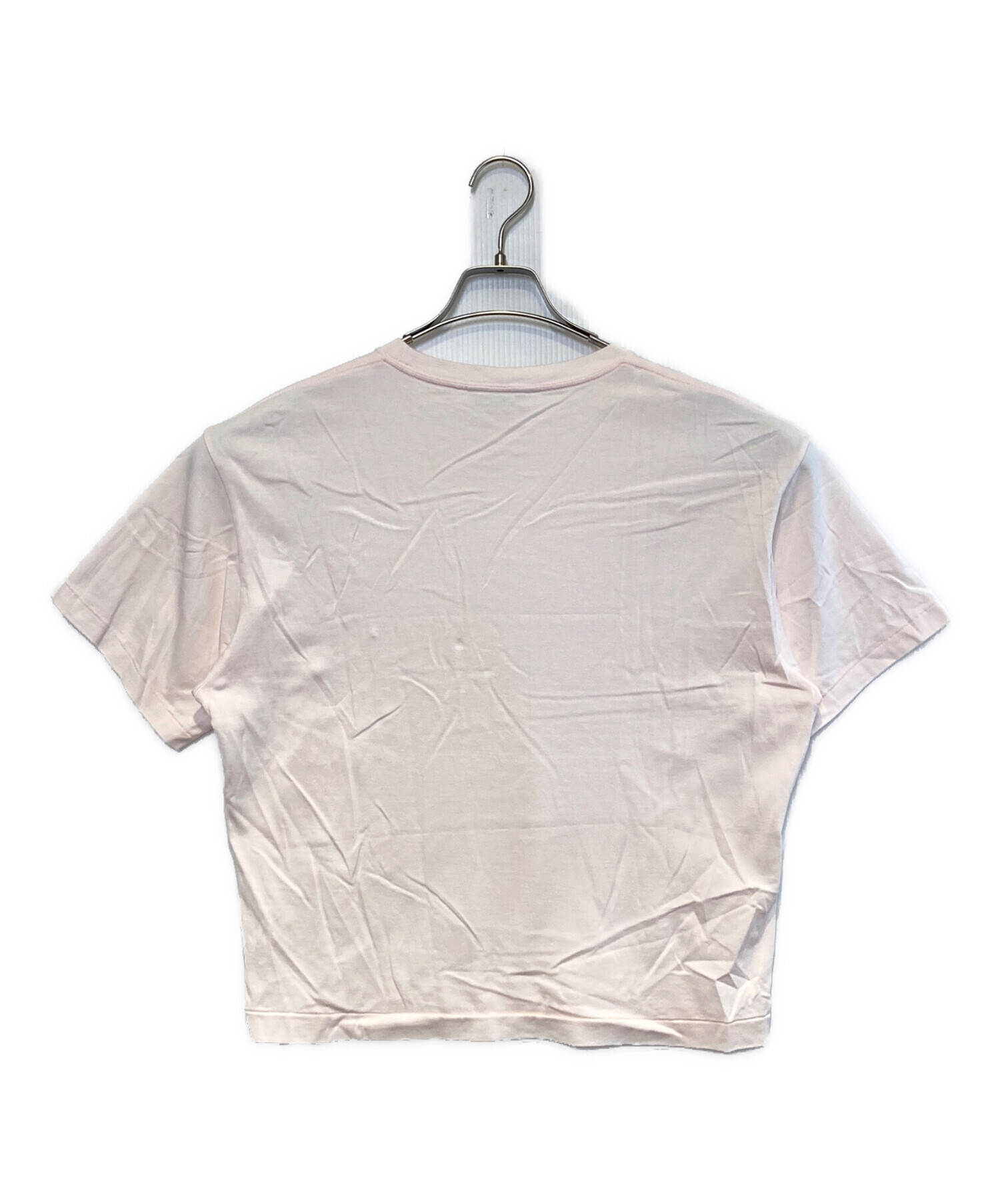 AURALEE オーラリー Tシャツ ピンク サイズ:0(S) | 21春夏 Ron Herman 別注 半袖 Ｔシャツ / カットソー | クルーネック クロップド丈 コットン | 日本製 | トップス【レディース】【中古】 AURALEE - AURALEE オーラリー Tシャツ ピンク サイズ:0(S) | 21春夏