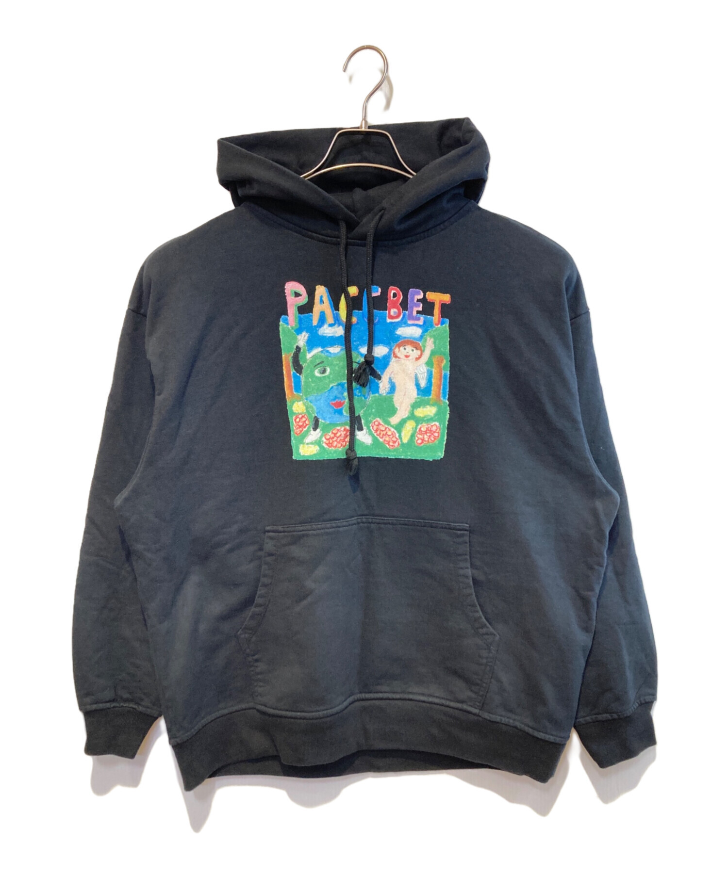 中古・古着通販】PACCBET (ラスベート) WORLD PEACE HOODIE ブラック 