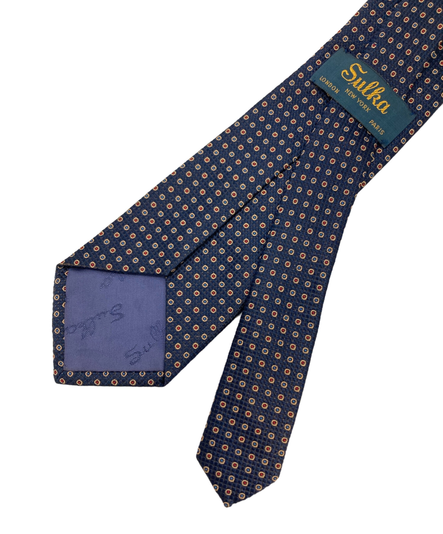 メンズネクタイ中古 中古・古着通販】SULKA (スルカ) シルクネクタイ ネイビー サイズ:不明