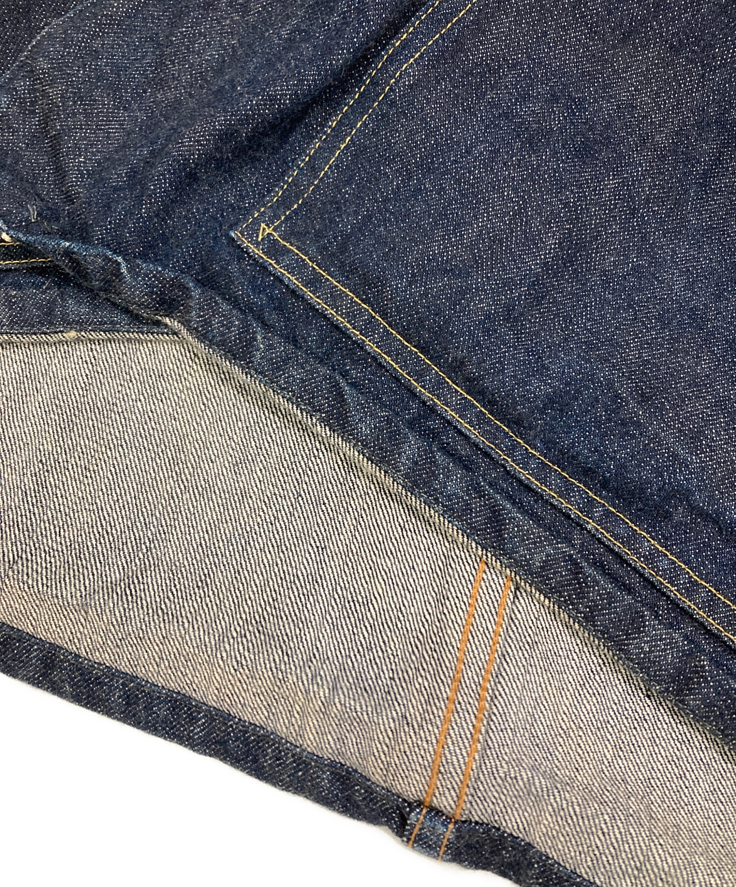 CANTON OVERALLS デニムジャケット インディゴ 中古・古着通販】CANTON OVERALLS (キャントンオーバーオールズ