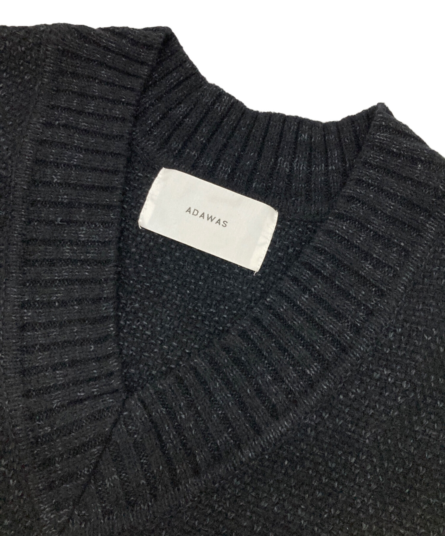 アダワス　ニットベスト　美品　お値下げ 中古・古着通販】ADAWAS (アダワス) ツイードニットベスト ブラック