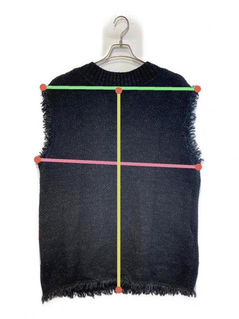 アダワス　ニットベスト　美品　お値下げ 中古・古着通販】ADAWAS (アダワス) ツイードニットベスト ブラック