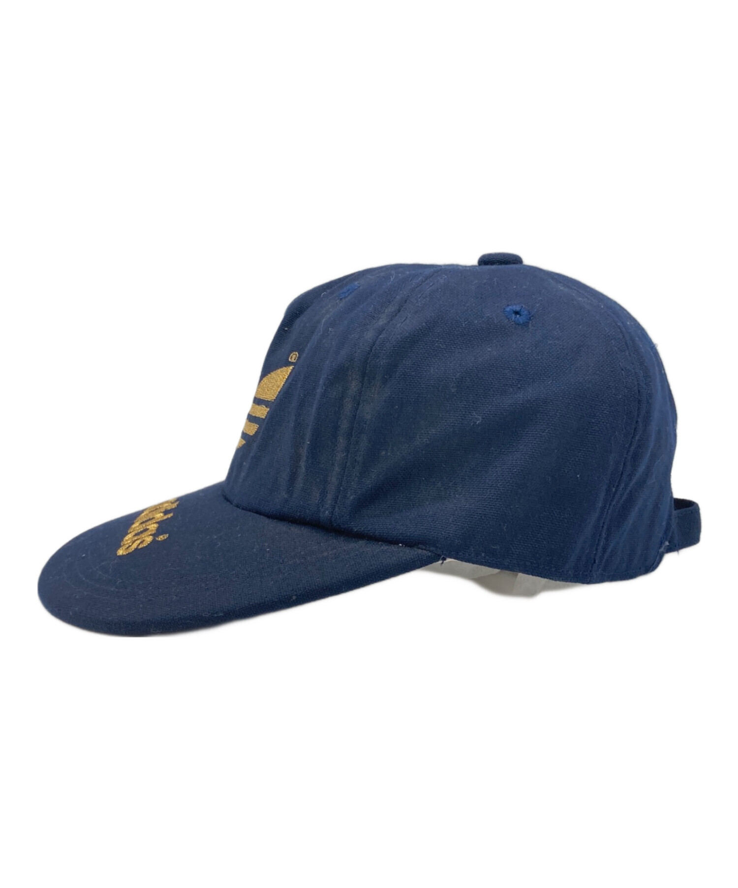 old adidas ネイビー ロゴキャップ　80's 激レア 中古・古着通販】adidas (アディダス) ［古着］キャップ ネイビー