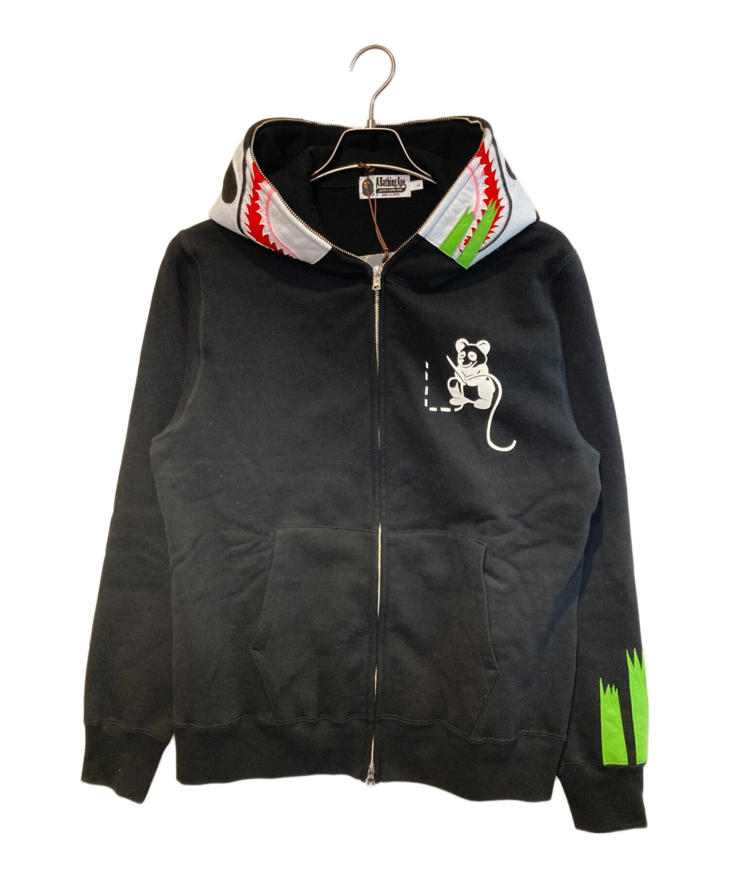 A BATHING APE アベイシングエイプ パンダ シャーク ツートン 切替 