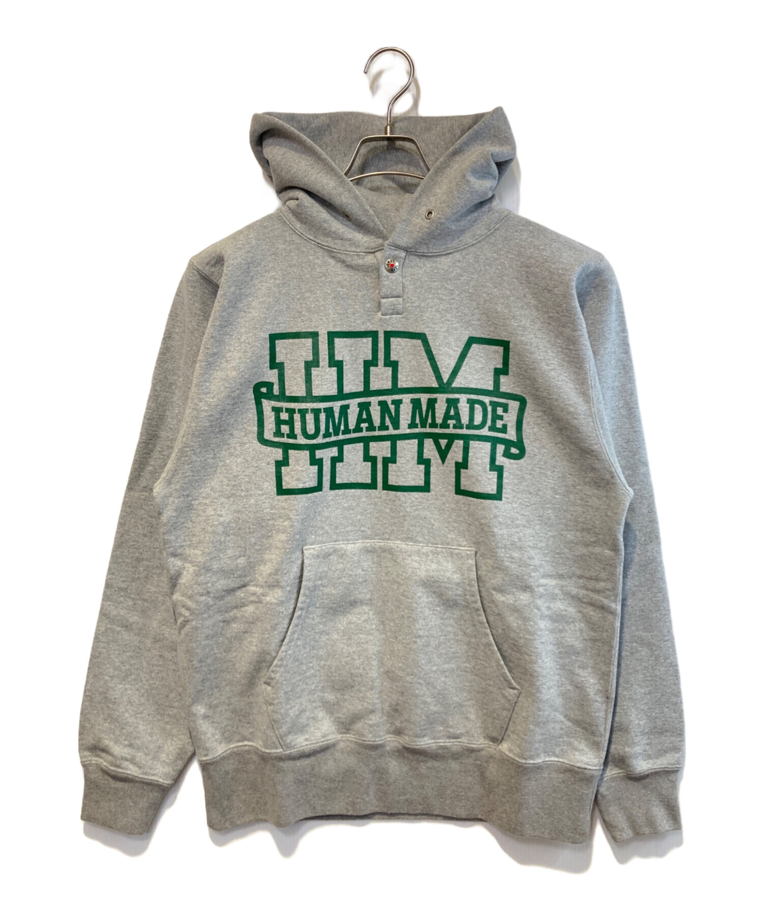 ヒューマンメイド ジップアップパーカー グレーM human made zip up