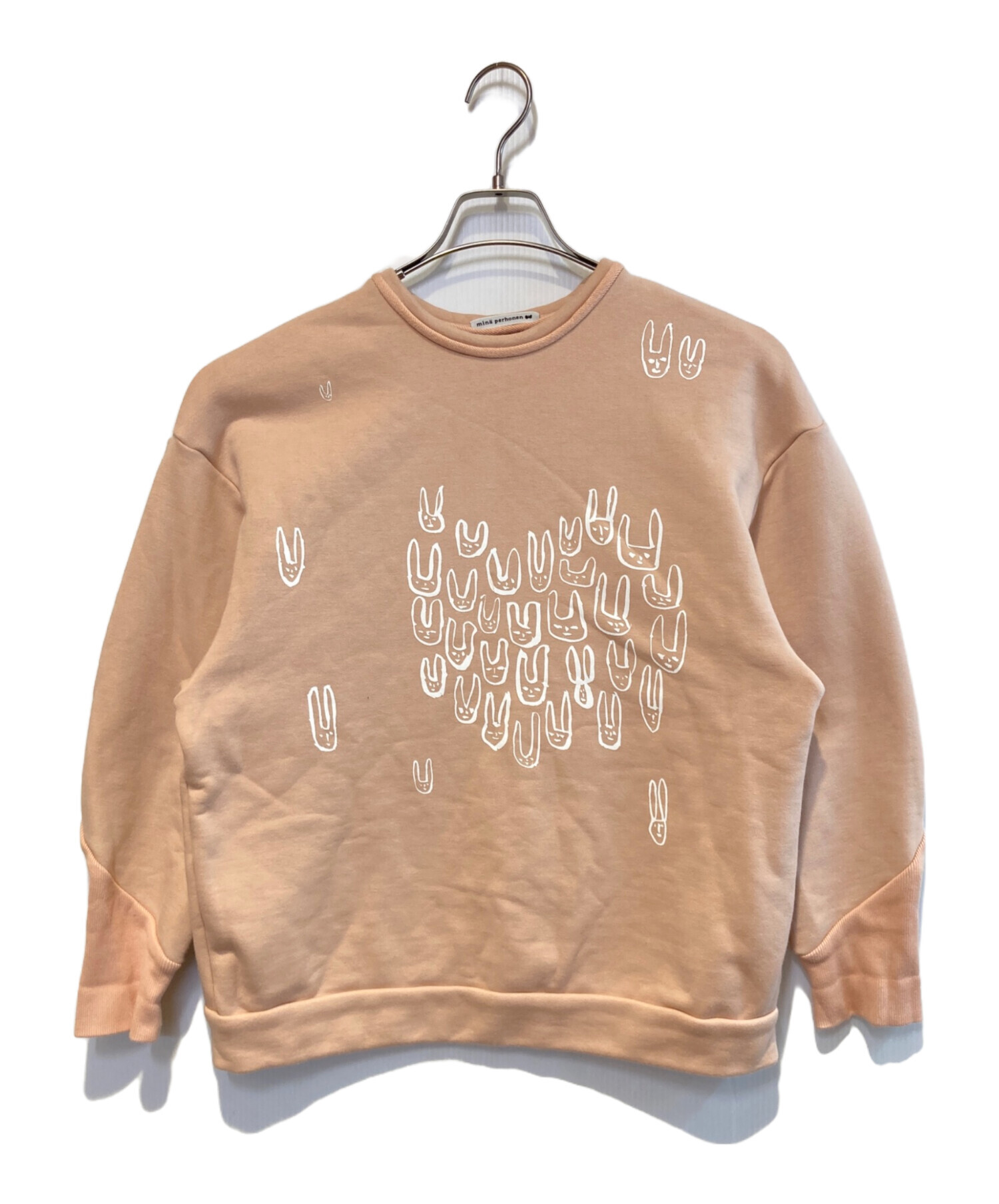 ミナペルホネン　bestie トレーナー 美品】ミナペルホネン bestie プルオーバー スウェット 猫 38 中古