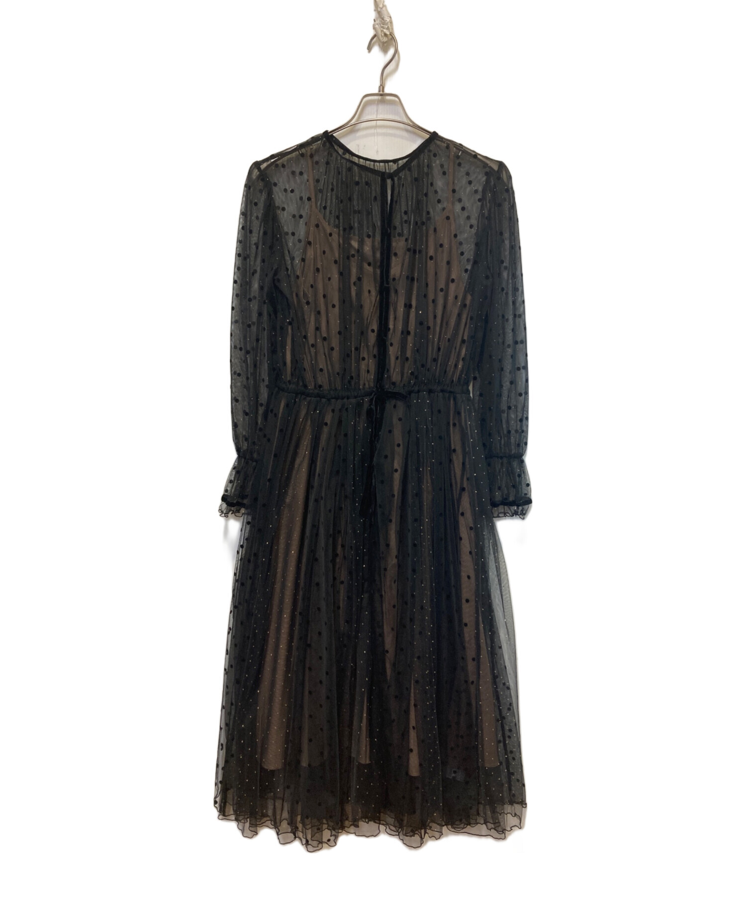 中古・古着通販】Ameri (アメリ) MANY WAY MIX DOT DRESS ブラック