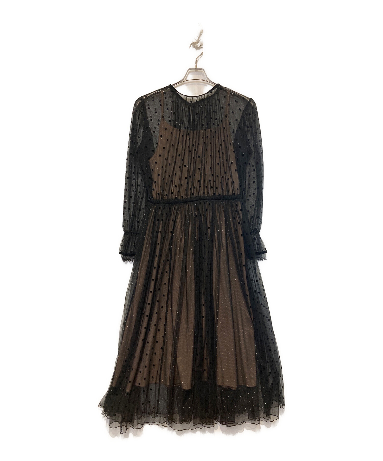 中古・古着通販】Ameri (アメリ) MANY WAY MIX DOT DRESS ブラック