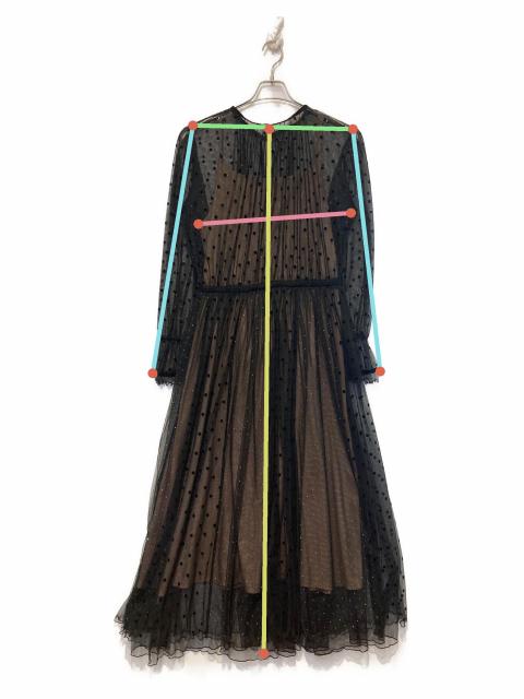 中古・古着通販】Ameri (アメリ) MANY WAY MIX DOT DRESS ブラック