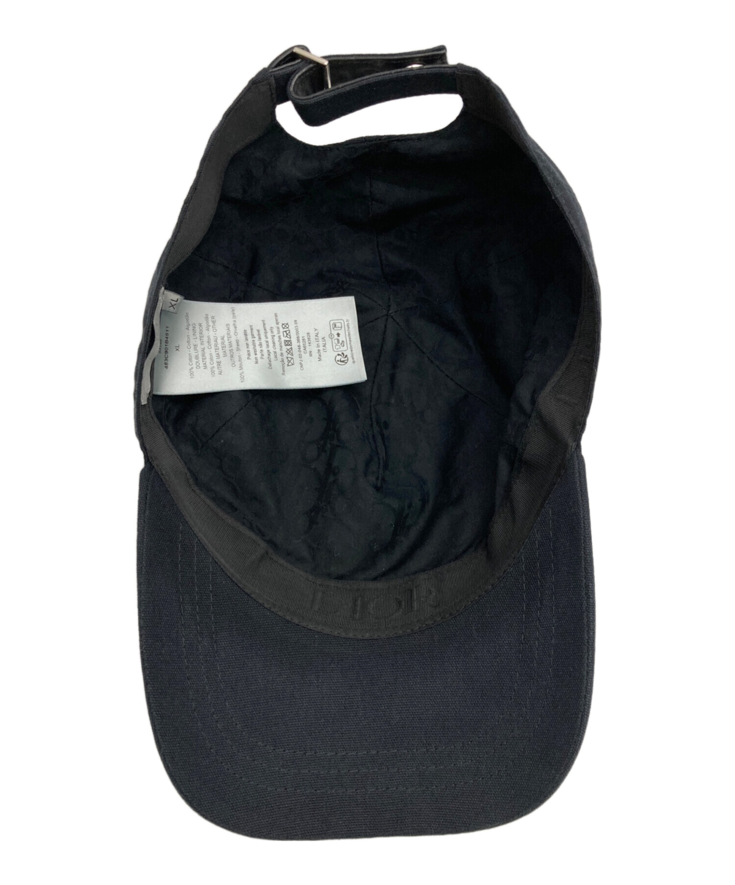 中古・古着通販】Dior (ディオール) DIORチャームキャップ ブラック