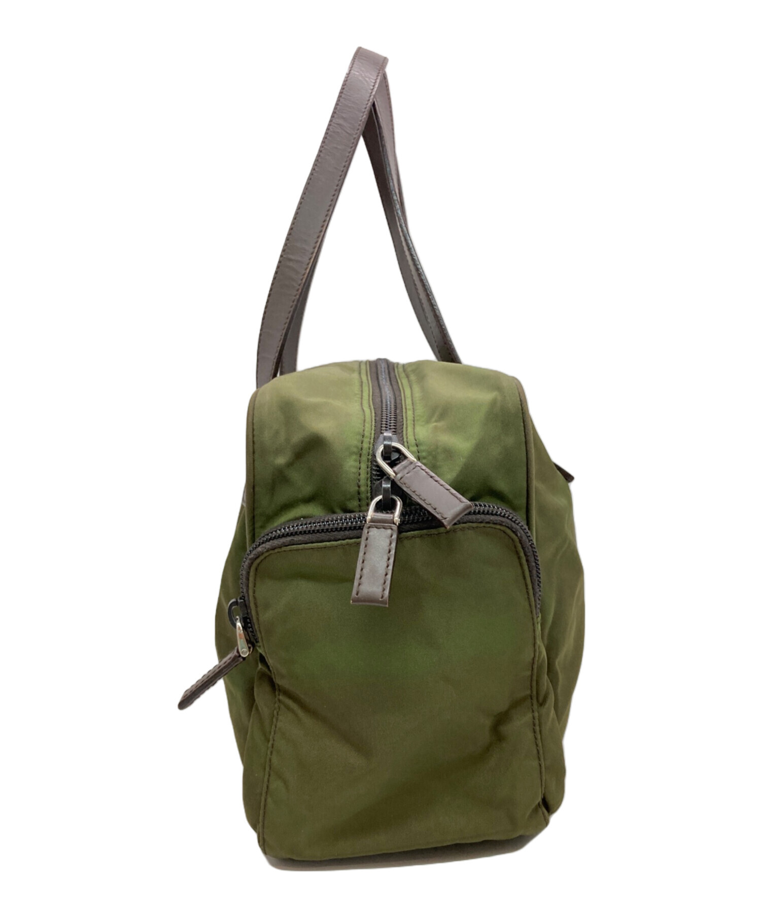 中古・古着通販】PRADA (プラダ) ナイロンミニボストンバッグ グリーン