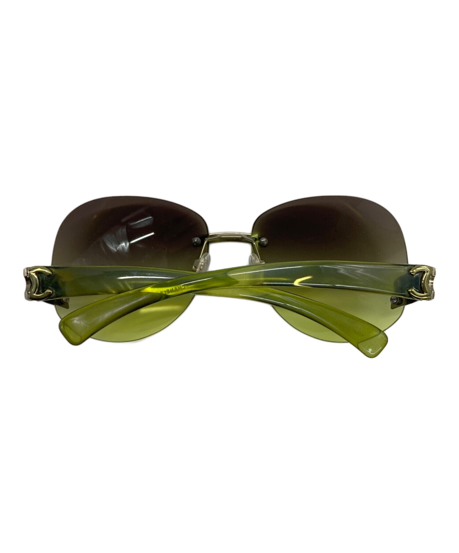 中古・古着通販】CHANEL (シャネル) リムレスサングラス グリーン