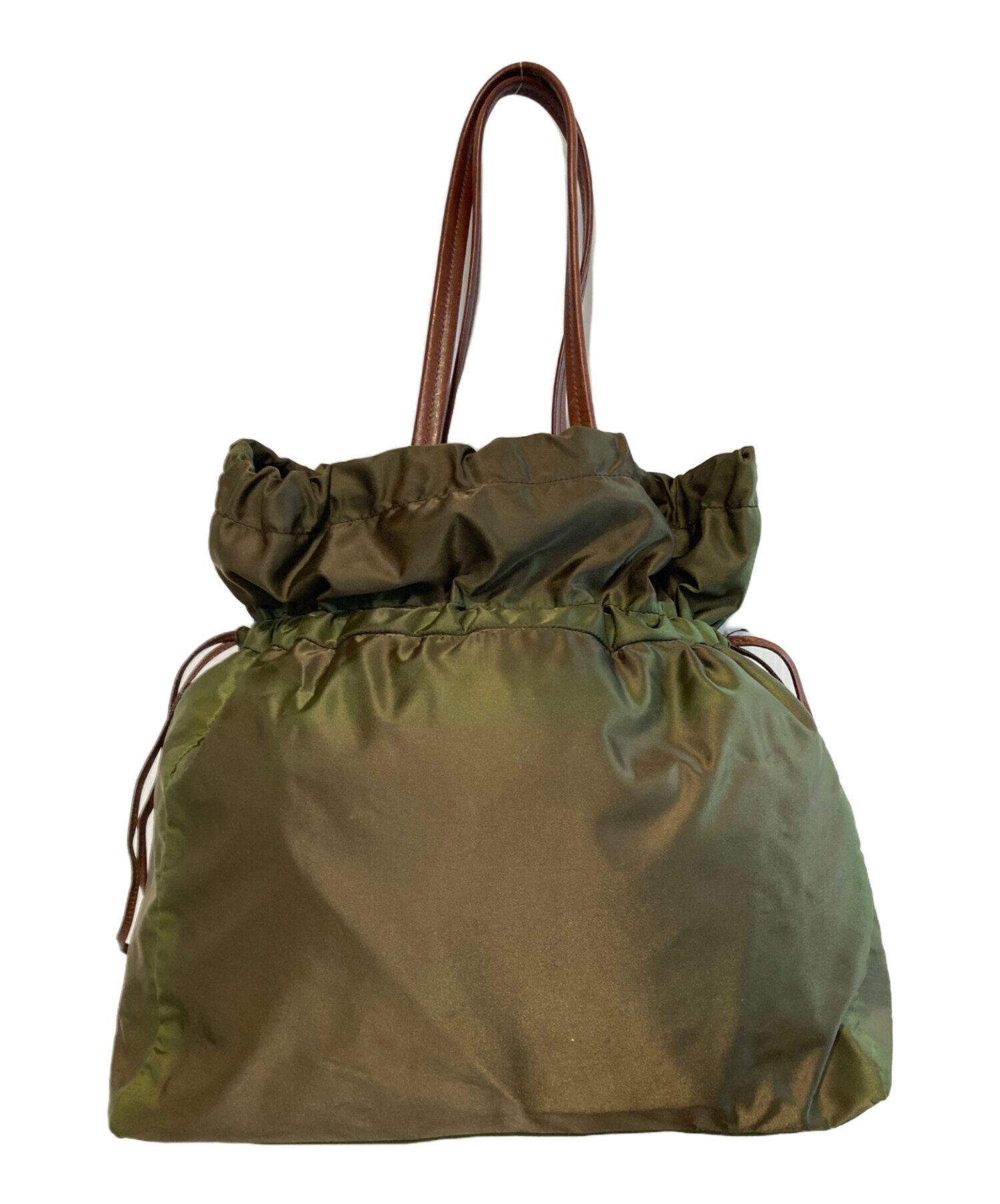 PRADA ナイロンバッグ 中古・古着通販】PRADA (プラダ) ナイロントートバッグ オリーブ