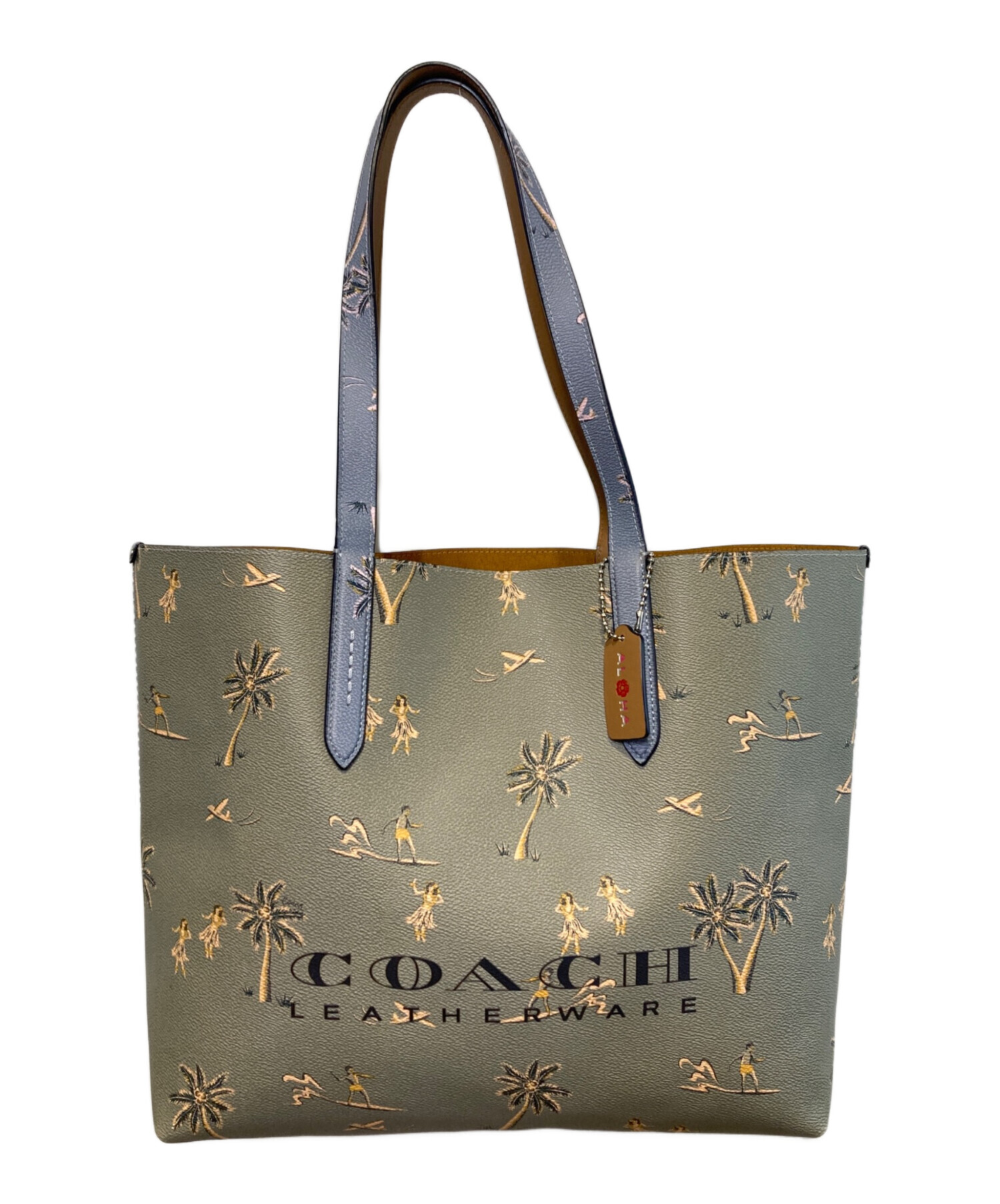 中古・古着通販】COACH (コーチ) トートバッグ グリーン｜ブランド
