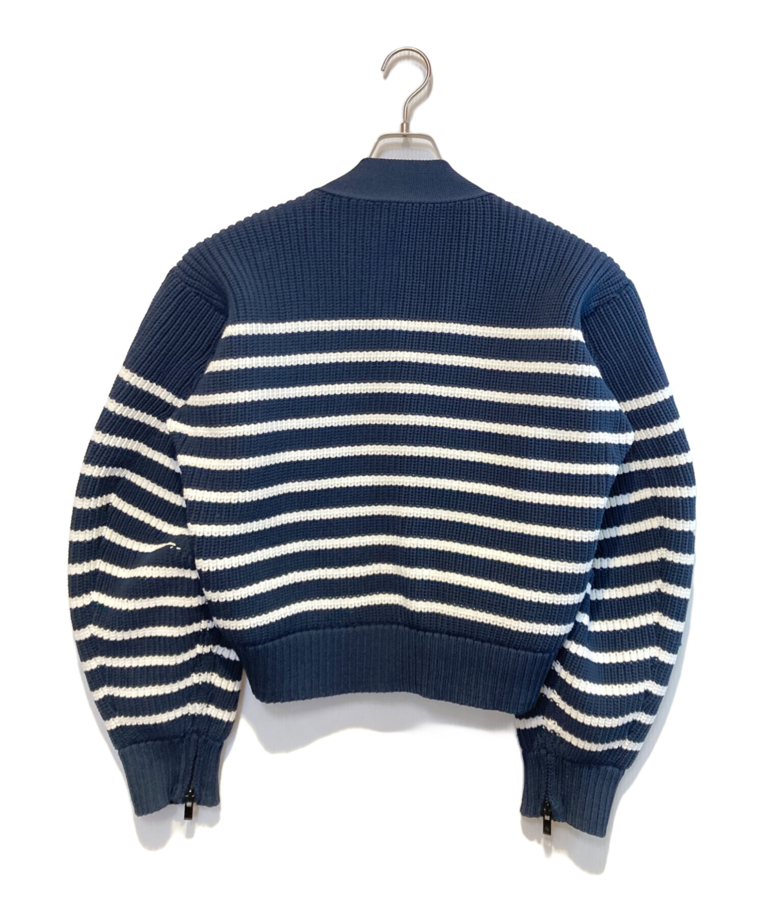 kolor ボーダー カーディガン size 3 navy white 中古・古着通販】sacai (サカイ) クロップドボーダーカーディガン