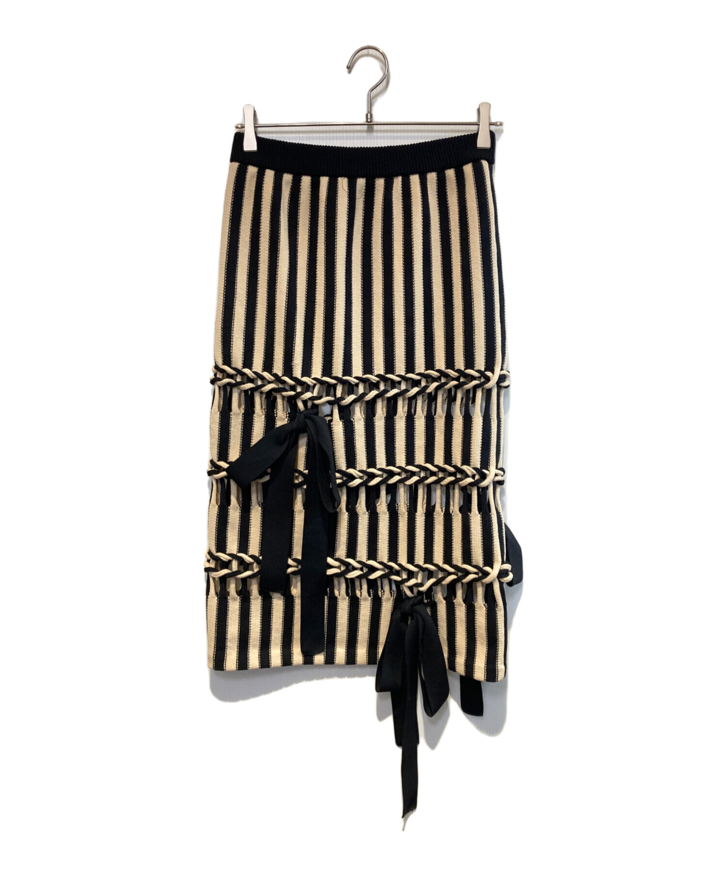 LEINWANDEのスカート Braids Stripe Knitted Skirt（スカート