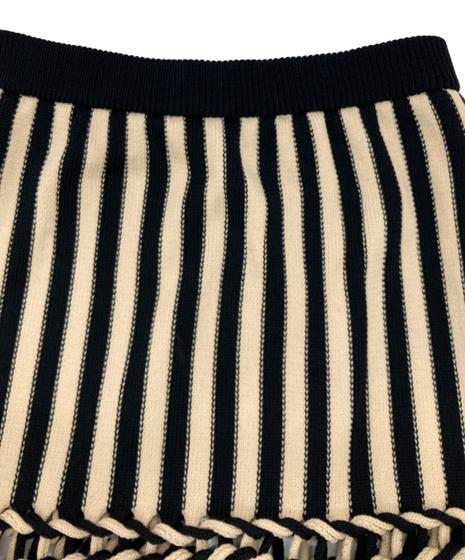中古・古着通販】LEINWANDE (ラインヴァンド) Braids Stripe Knitted
