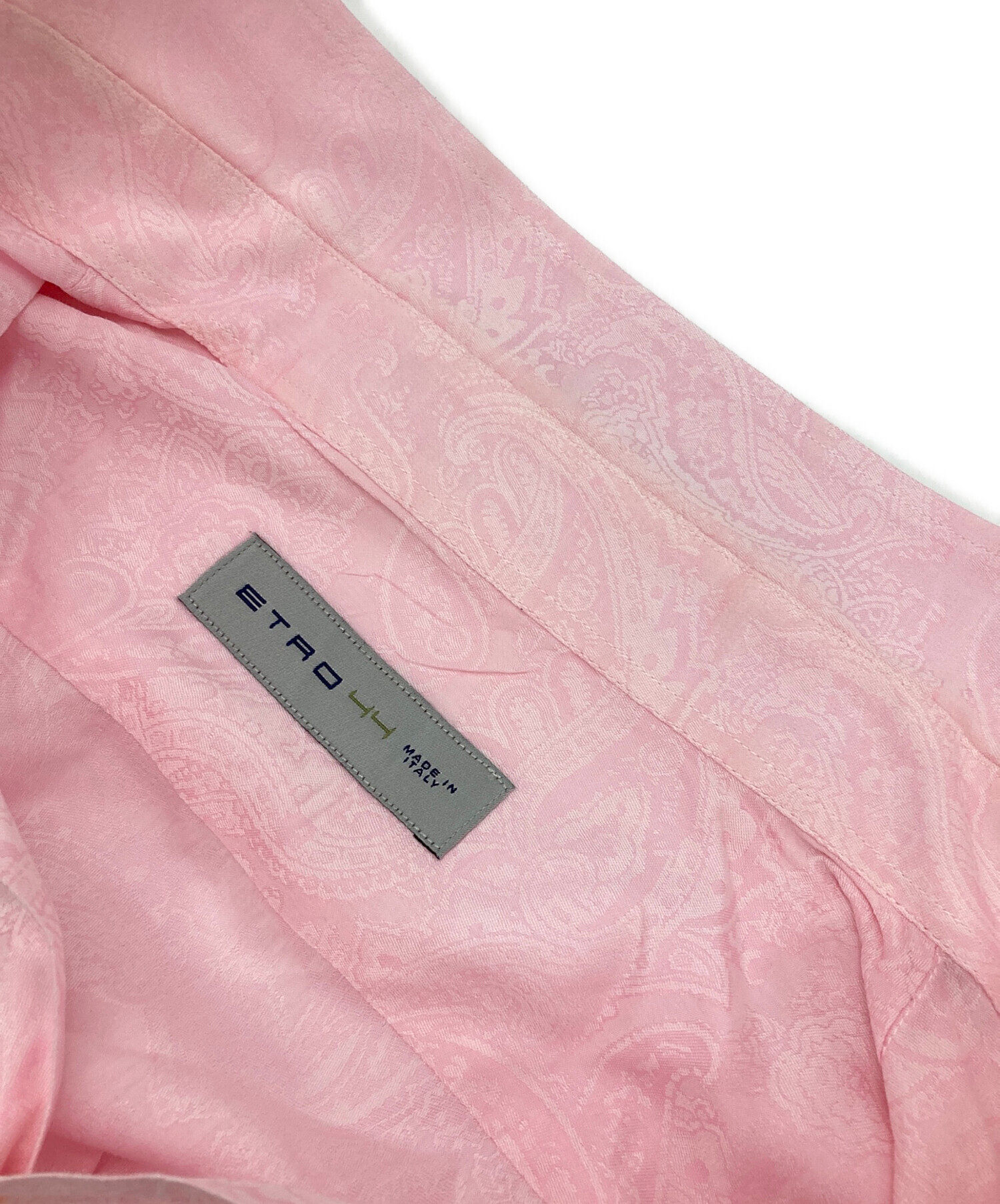 中古・古着通販】ETRO (エトロ) ペイズリー柄ドレスシャツ ピンク