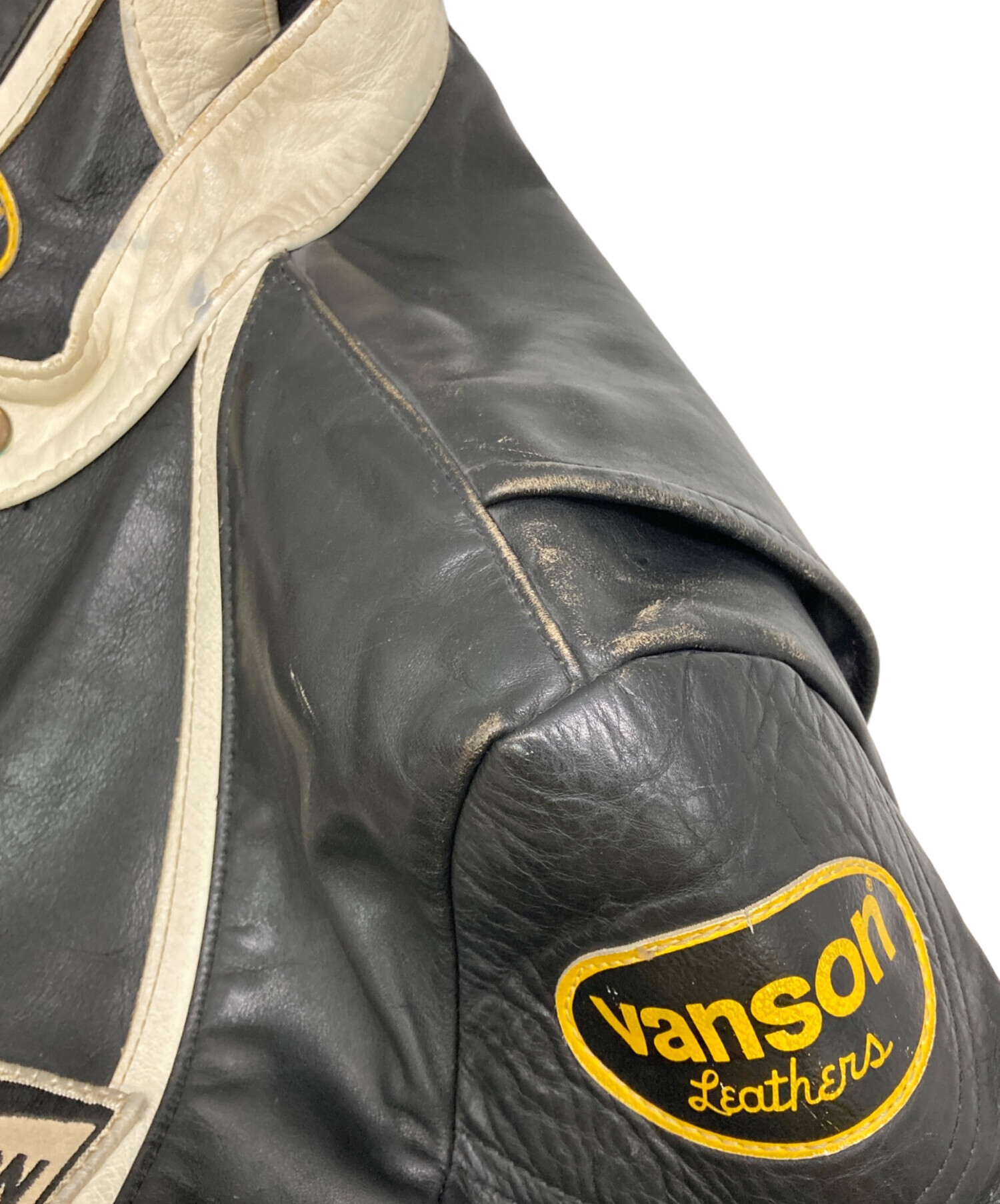 中古・古着通販】VANSON (バンソン) ライダースジャケット ブラック