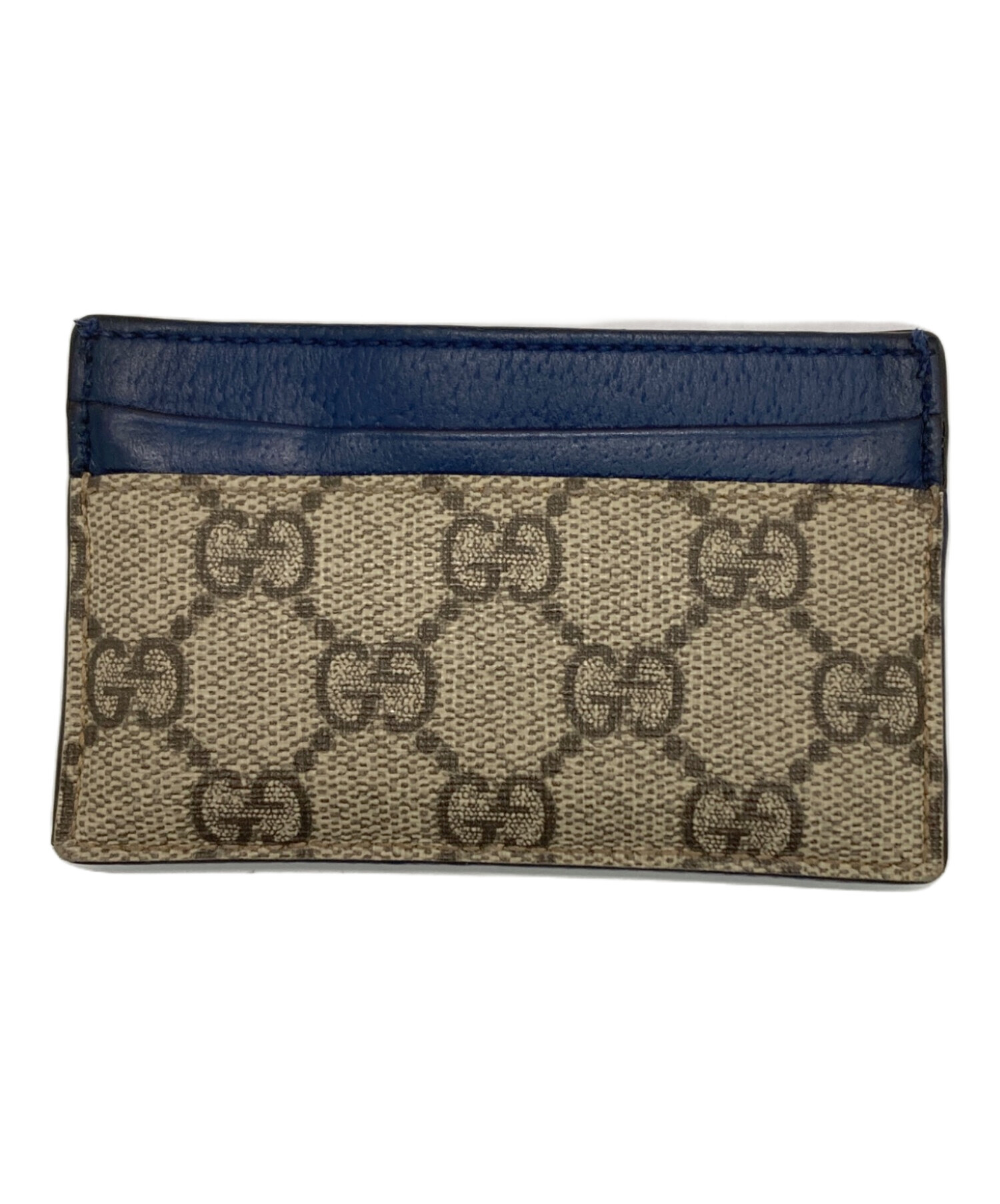 中古・古着通販】GUCCI (グッチ) バイカラー GG カードケース ブルー