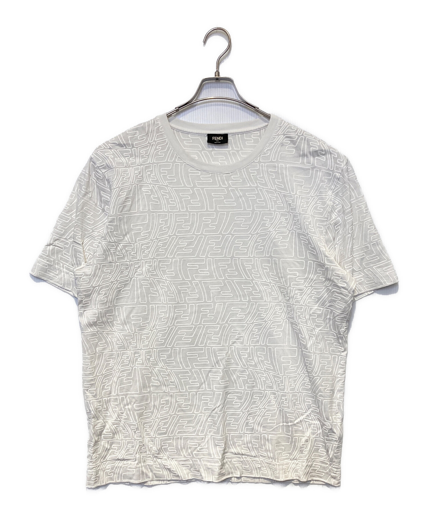 美品★FENDI フェンディ 半袖Tシャツ カットソー ミンクファーFFロゴ S 中古・古着通販】FENDI (フェンディ) FFロゴコットンS/Sカットソー