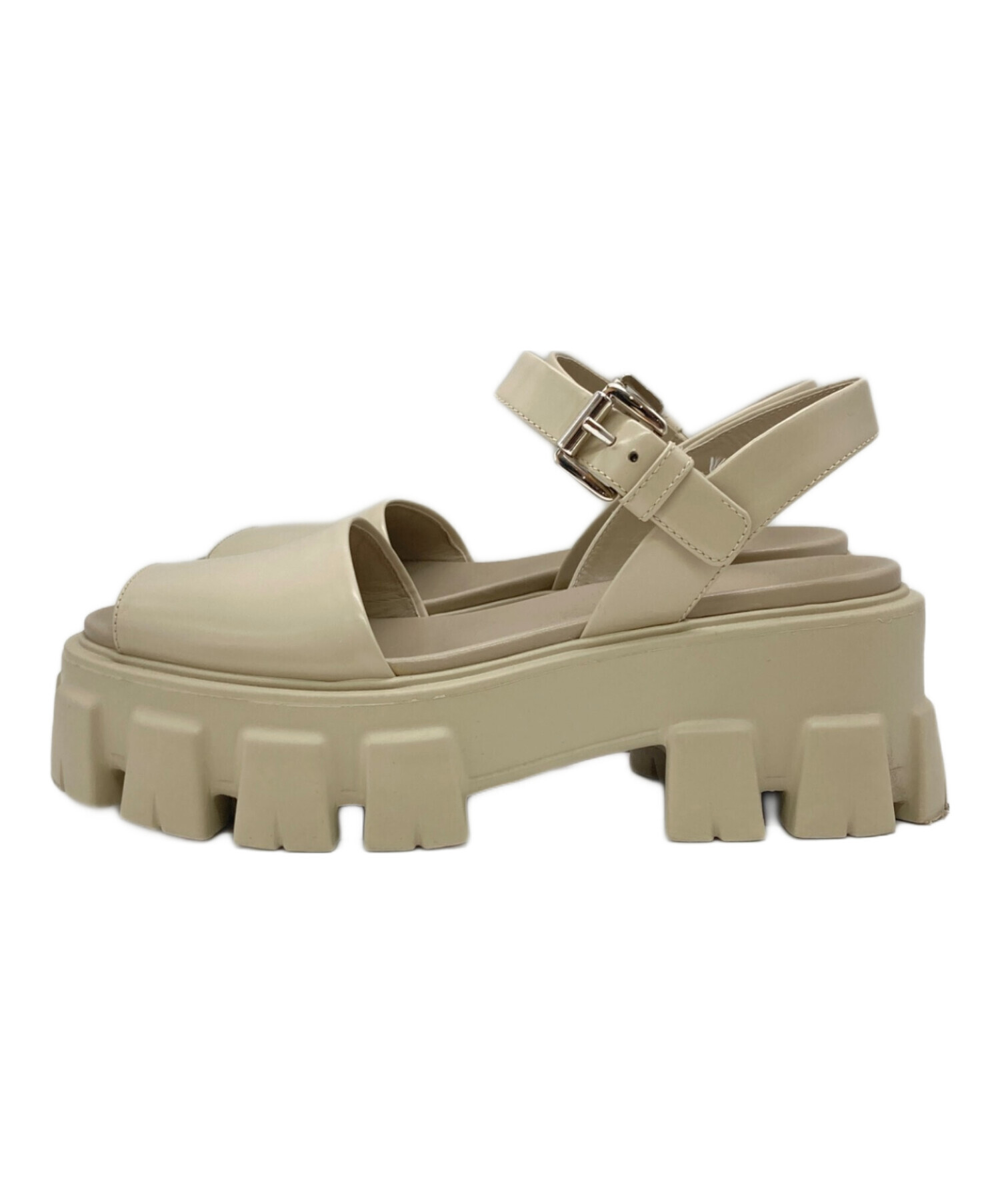 中古・古着通販】PRADA (プラダ) モノリスブラッシュドレザーサンダル