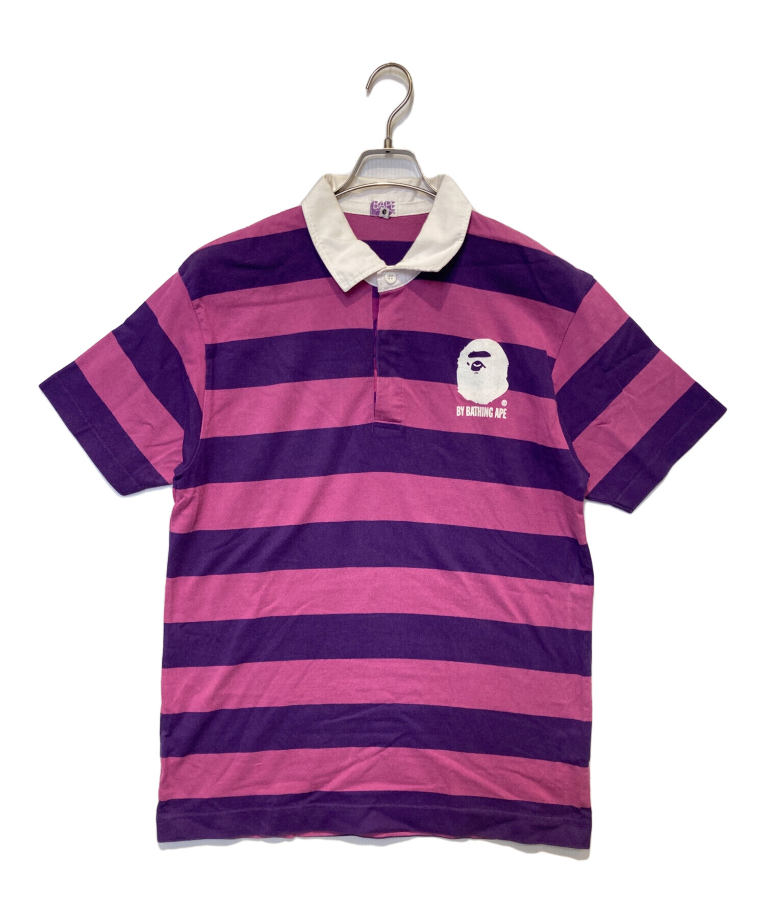 新品 A BATHING APE 半袖ポロシャツ ピンク 中古・古着通販】A BATHING APE (アベイシングエイプ) ポロシャツ