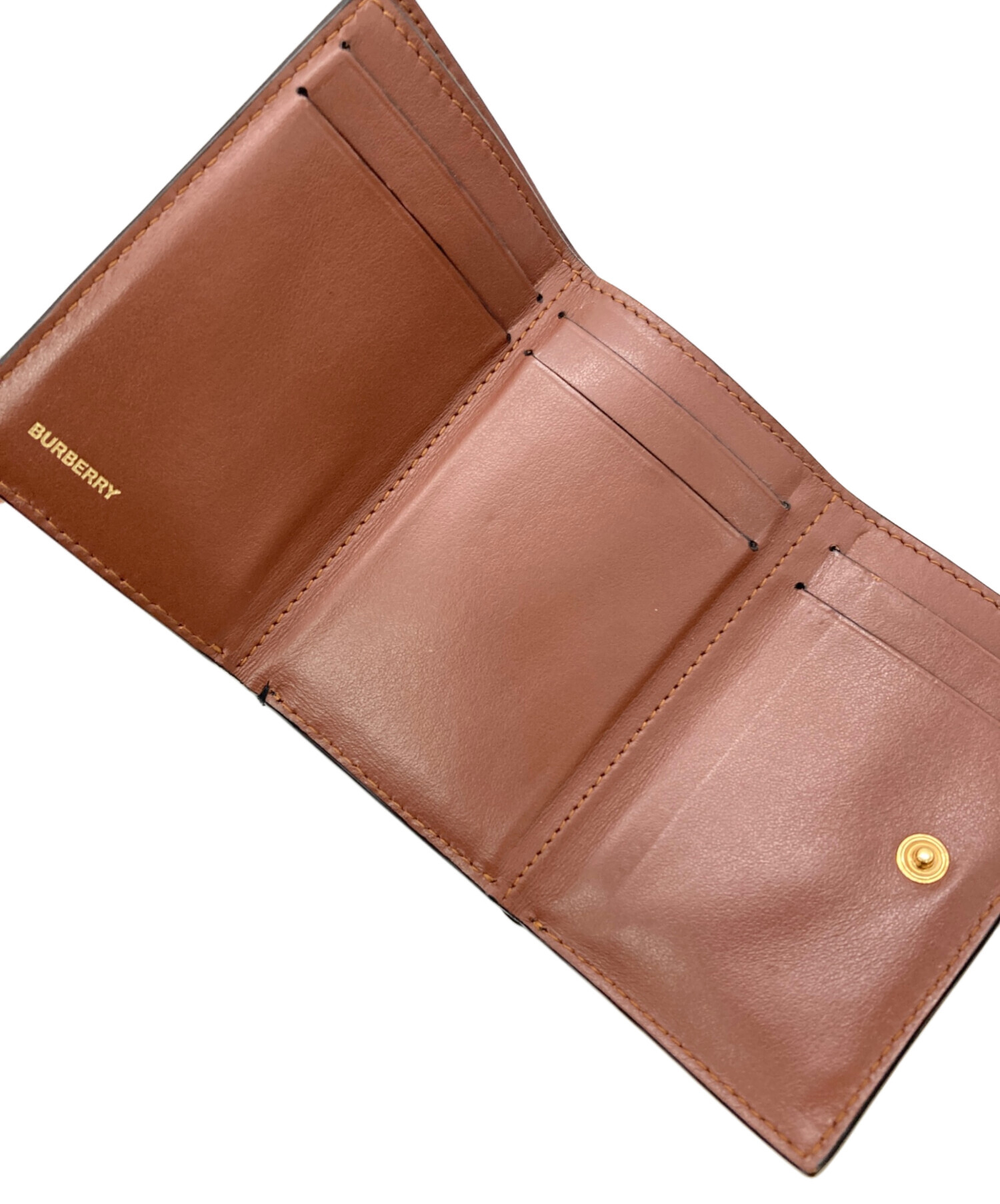 中古・古着通販】BURBERRY (バーバリー) 3つ折り財布 ブラウン