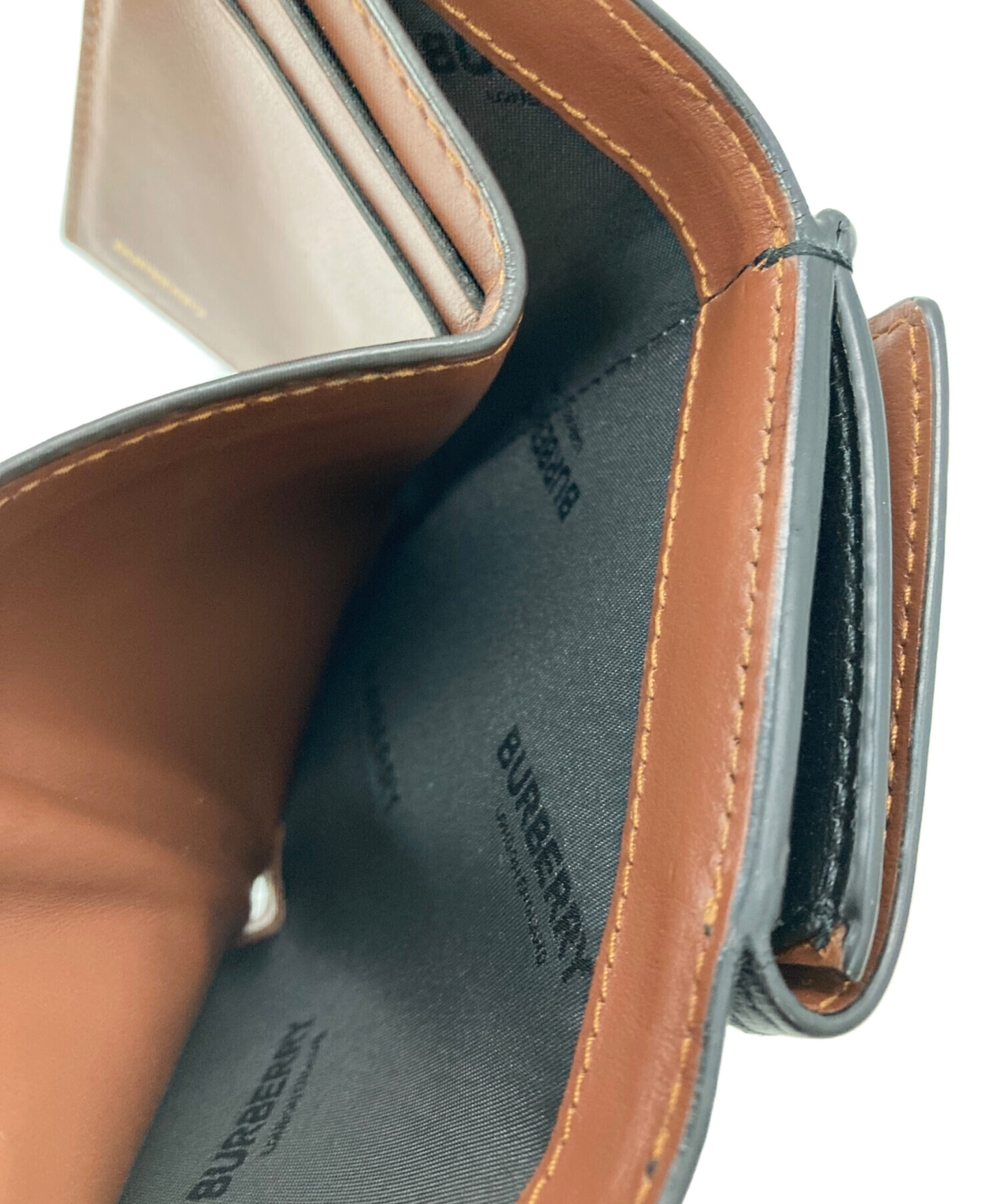 中古・古着通販】BURBERRY (バーバリー) 3つ折り財布 ブラウン