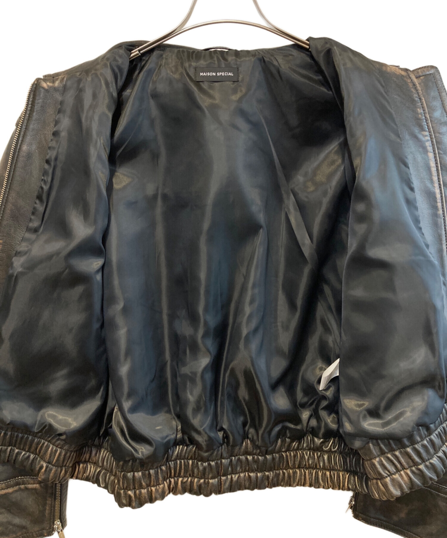 レザージャケット【MAISON SPECIAL】未使用/販売価格¥42,900 中古・古着通販】MAISON SPECIAL (メゾンスペシャル) Real Leather Zip