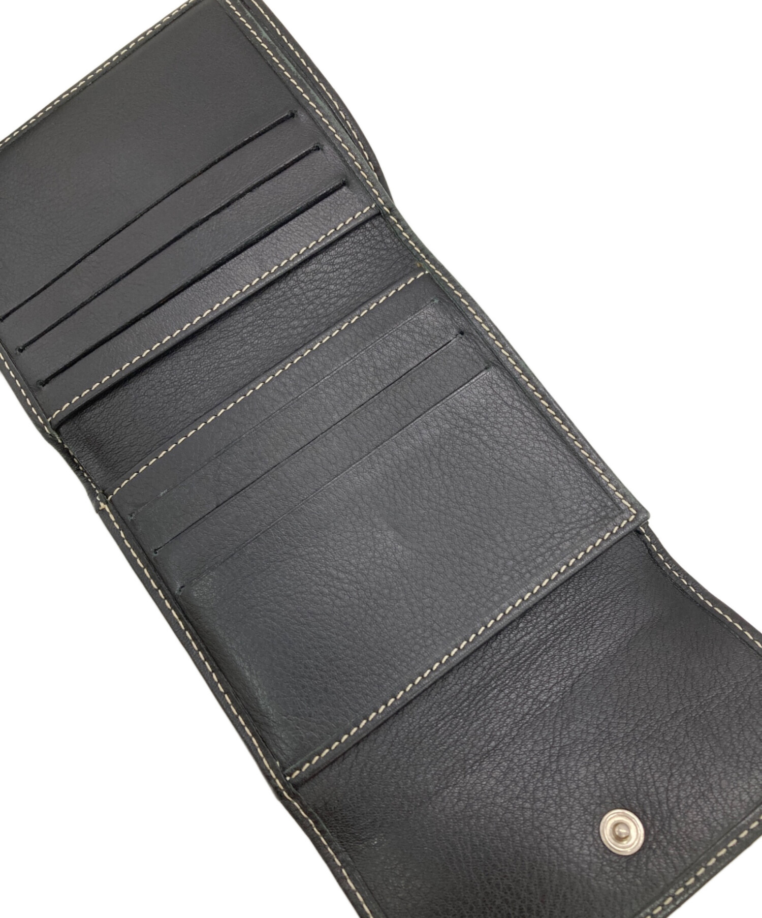 中古・古着通販】CELINE (セリーヌ) マカダム柄二つ折り財布 グレー