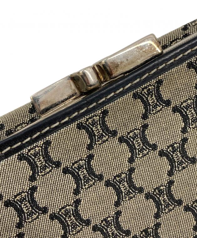 中古・古着通販】CELINE (セリーヌ) マカダム柄二つ折り財布 グレー
