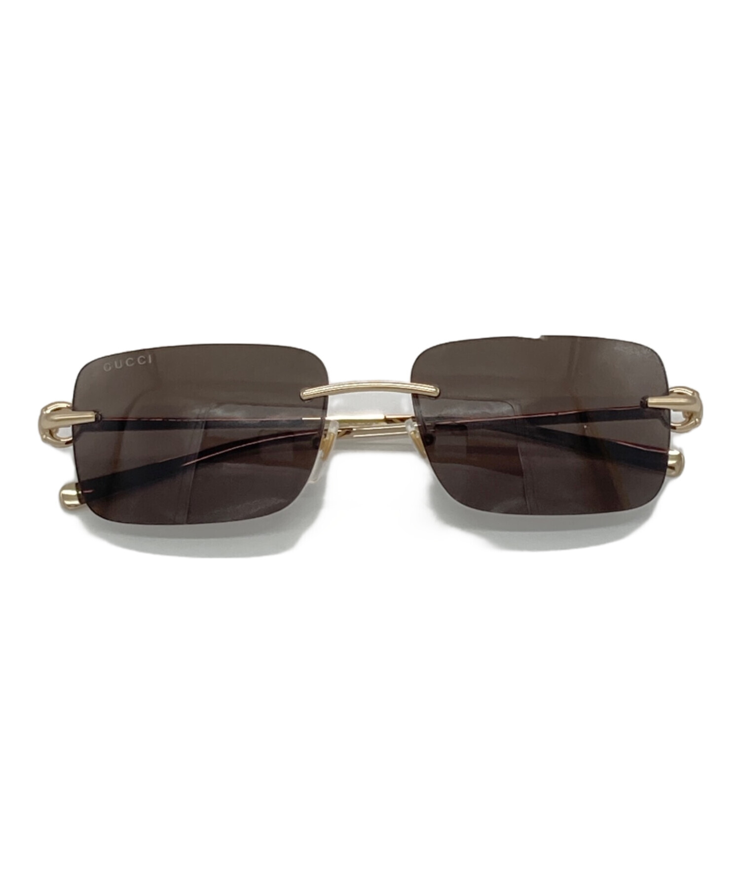 GUCCI グッチ リムレス サングラス sunglasses vintage 中古・古着通販】GUCCI (グッチ) リムレススクエアサングラス サイズ