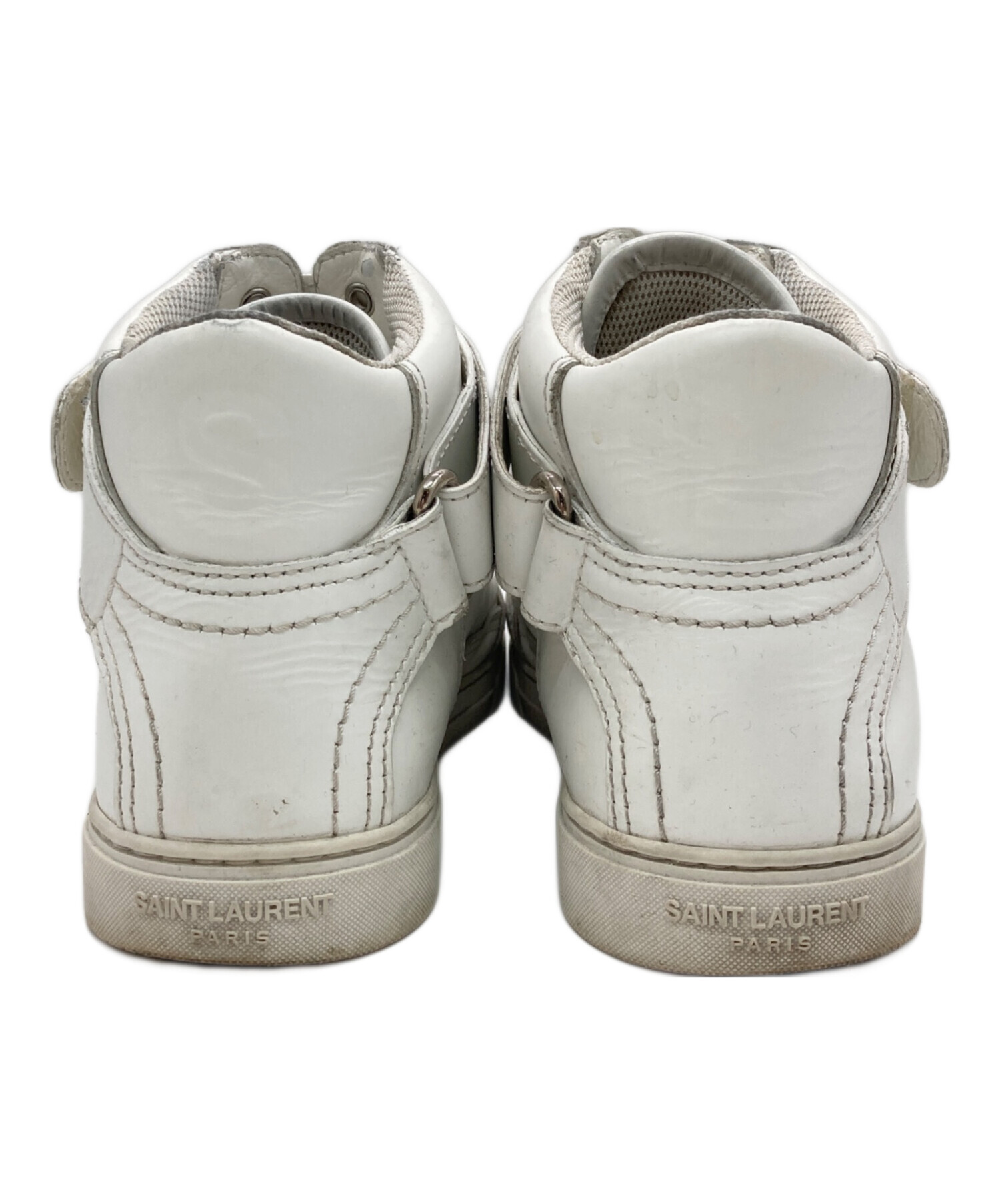 SAINT LAURENT / ハイカットスニーカー/40/WHT/レザー/580433 中古・古着通販】Saint Laurent Paris (サンローランパリ) ベルクロ