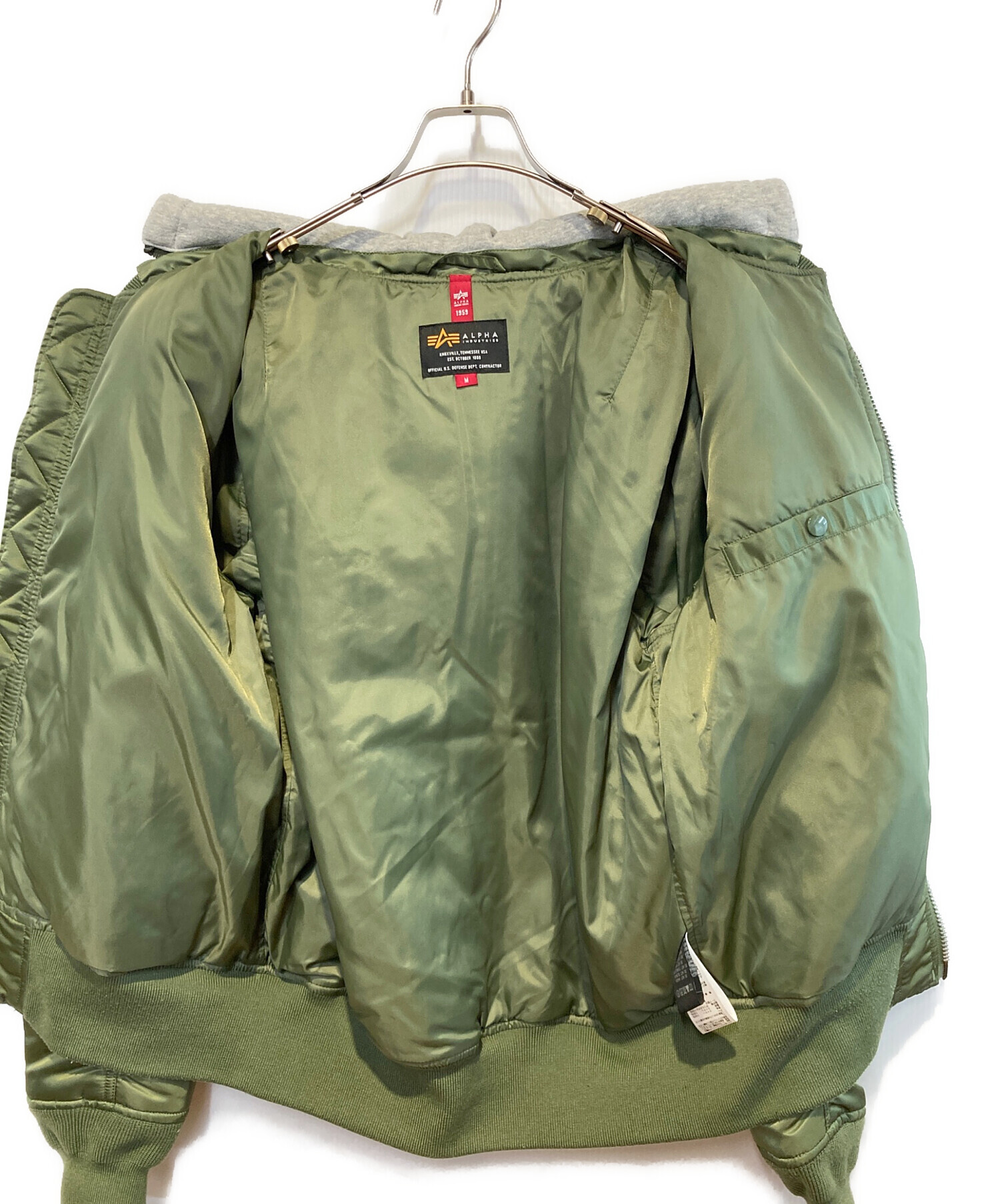 中古・古着通販】ALPHA (アルファ) MA-1フライトジャケット オリーブ