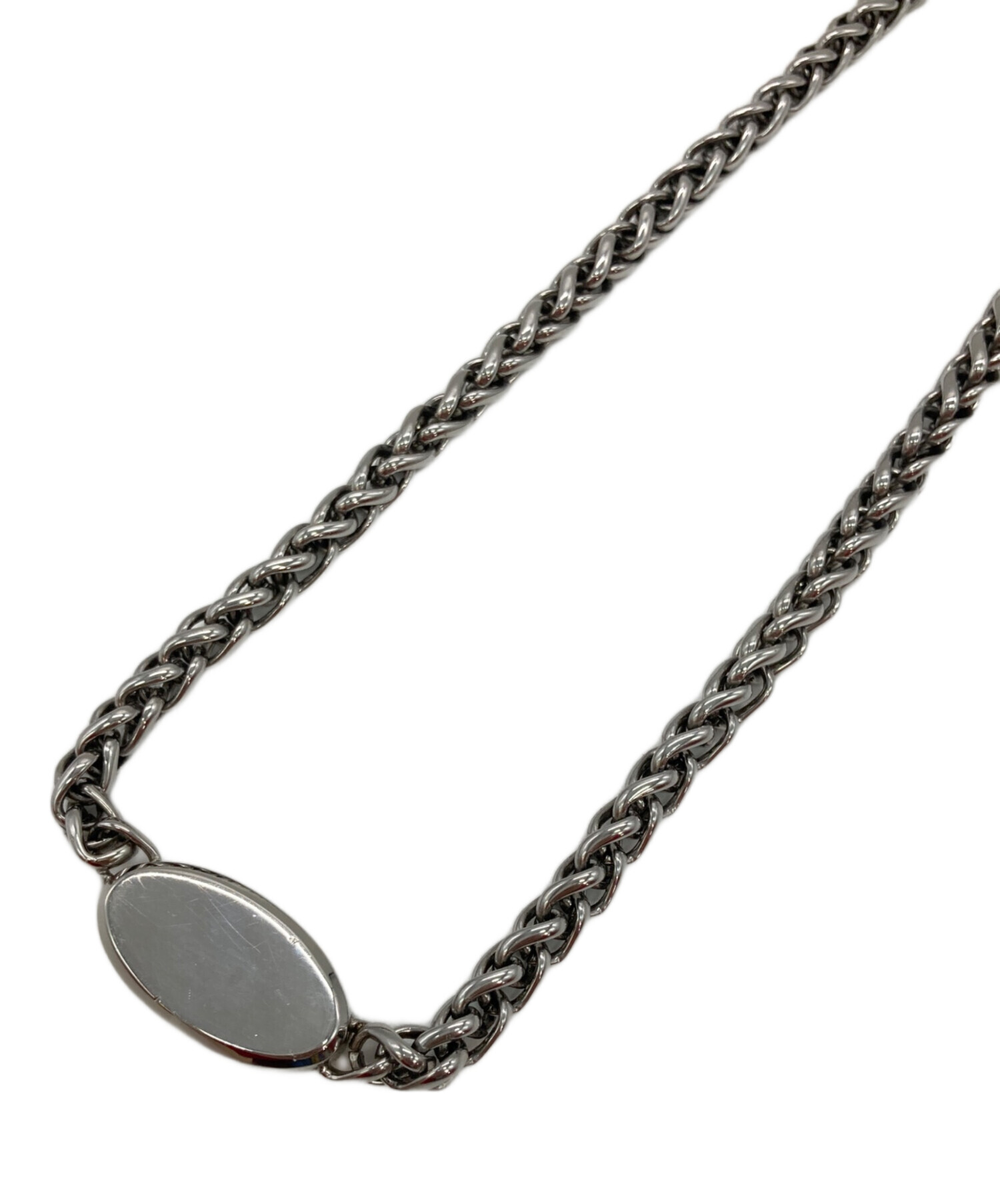 中古・古着通販】DIESEL (ディーゼル) ロゴモチーフチェーンネックレス