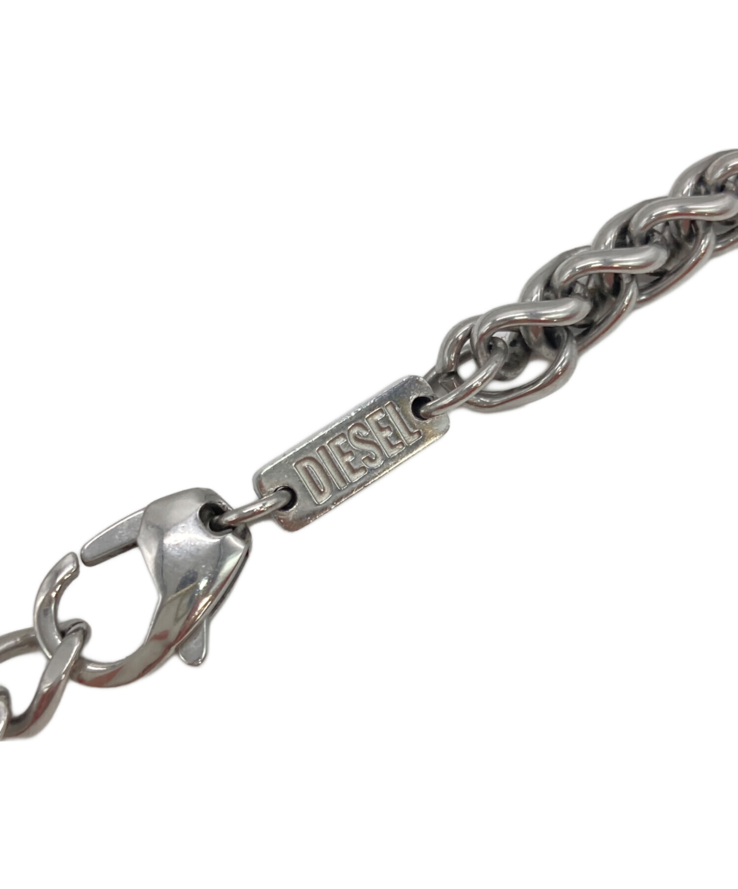 中古・古着通販】DIESEL (ディーゼル) ロゴモチーフチェーンネックレス