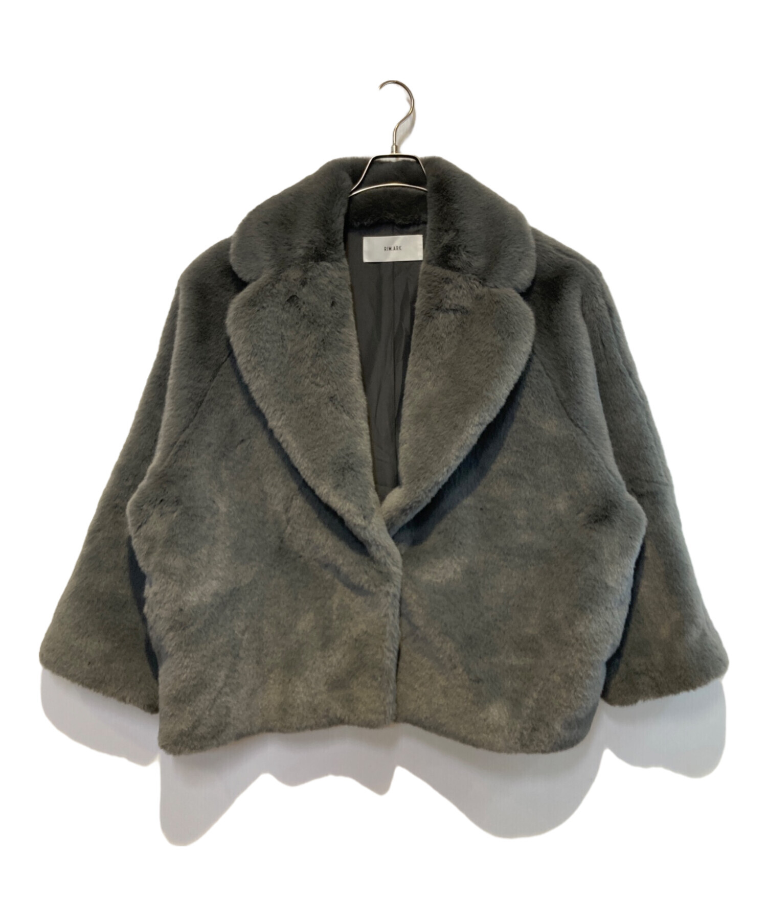 中古・古着通販】RIM.ARK (リムアーク) Dolman fake fur coat グレー
