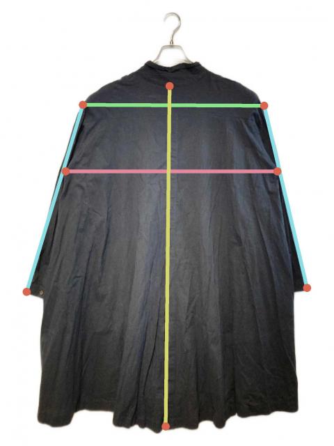 中古・古着通販】MOYURU (モユル) ブラウスワンピース ブラック サイズ