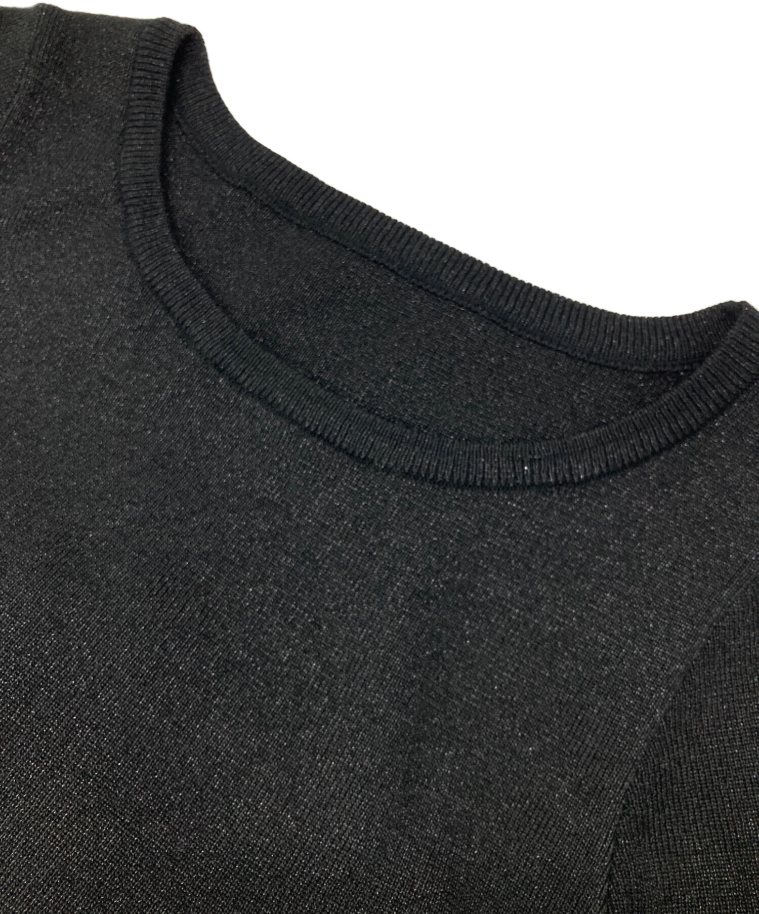 リウ Riu Tulle raffle docking knit dress ワンピース ニット ロング