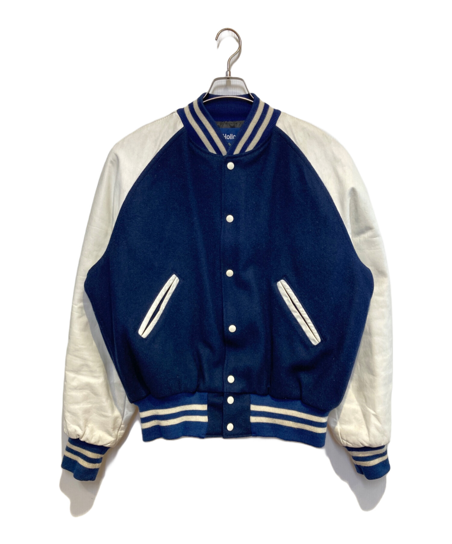 Holloway スタジャン Lサイズ 中古・古着通販】Holloway (ホロウェイ) ［古着］スタジャン ネイビー